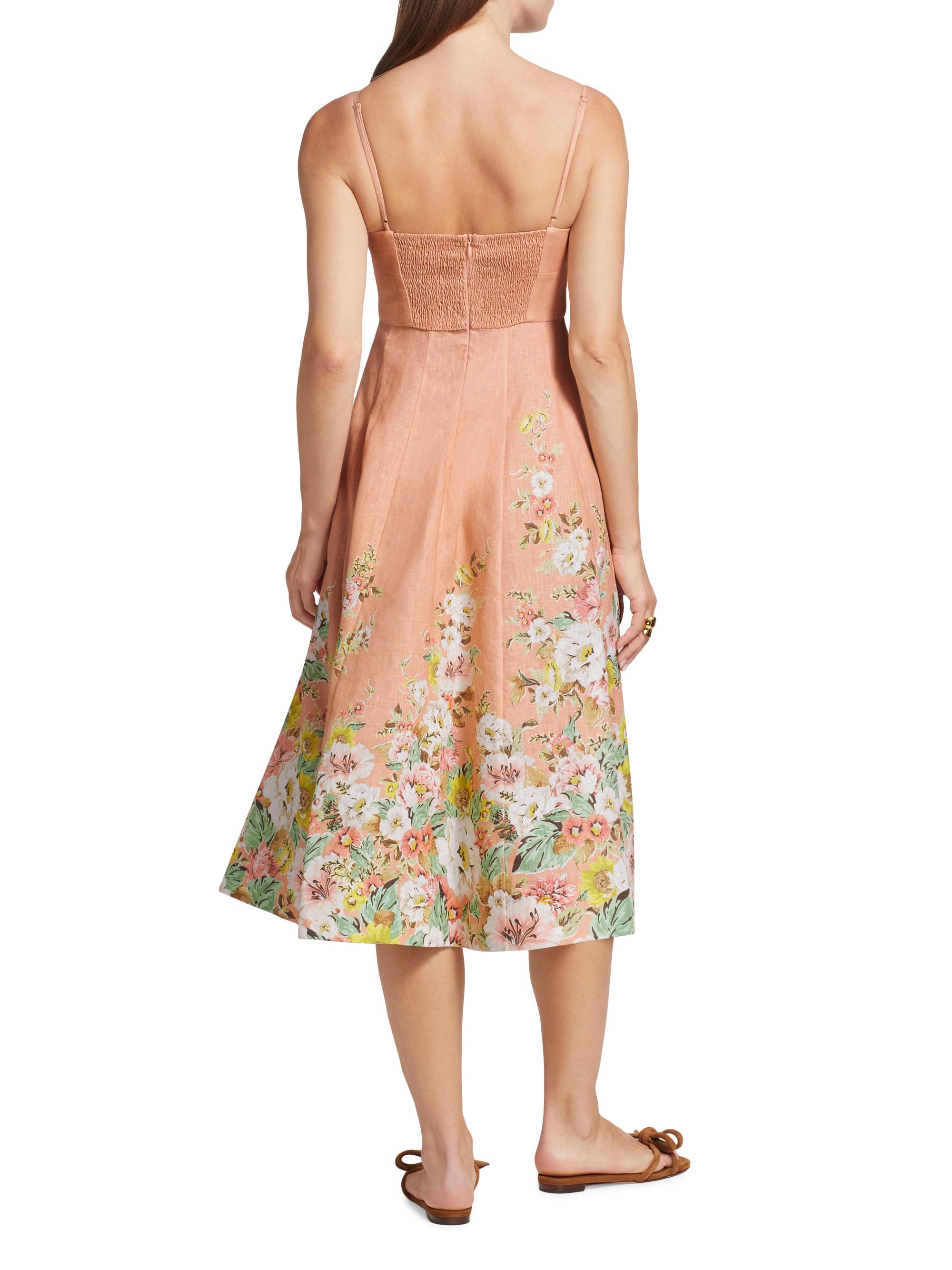 Zimmermann Matchmaker Picnic Linen Midi-Dress | Saks Fifth Avenue