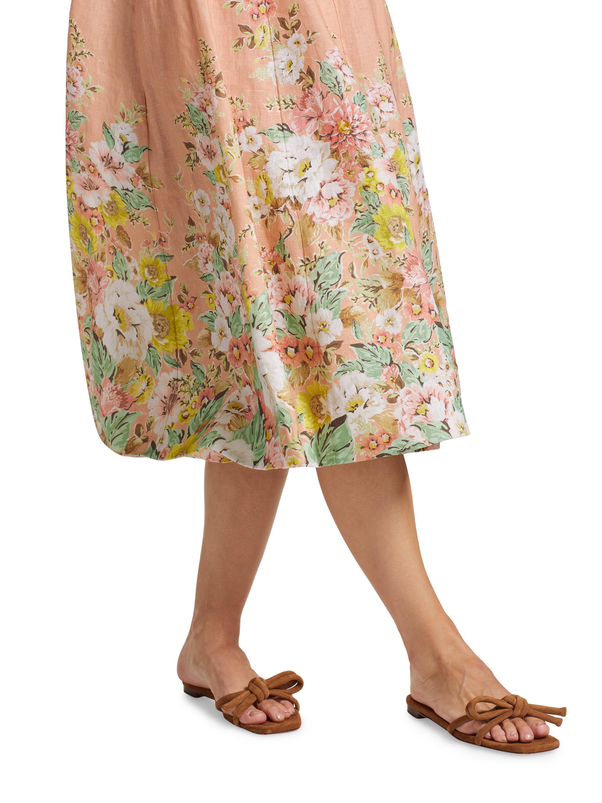 Zimmermann Matchmaker Picnic Linen Midi-Dress | Saks Fifth Avenue