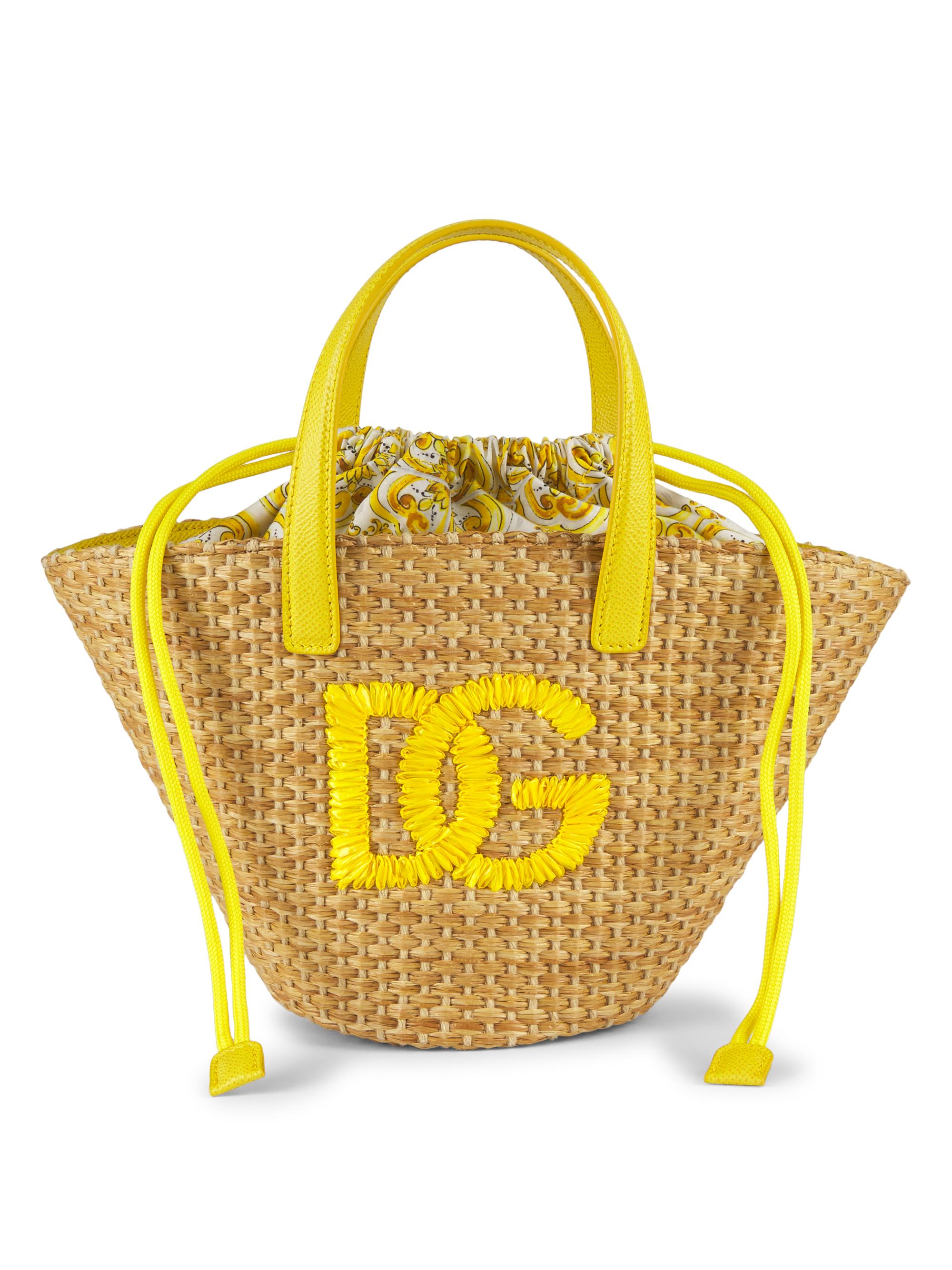 Dolce&Gabbana Logo Woven Floral-Lined Tote Bag | Saks Fifth