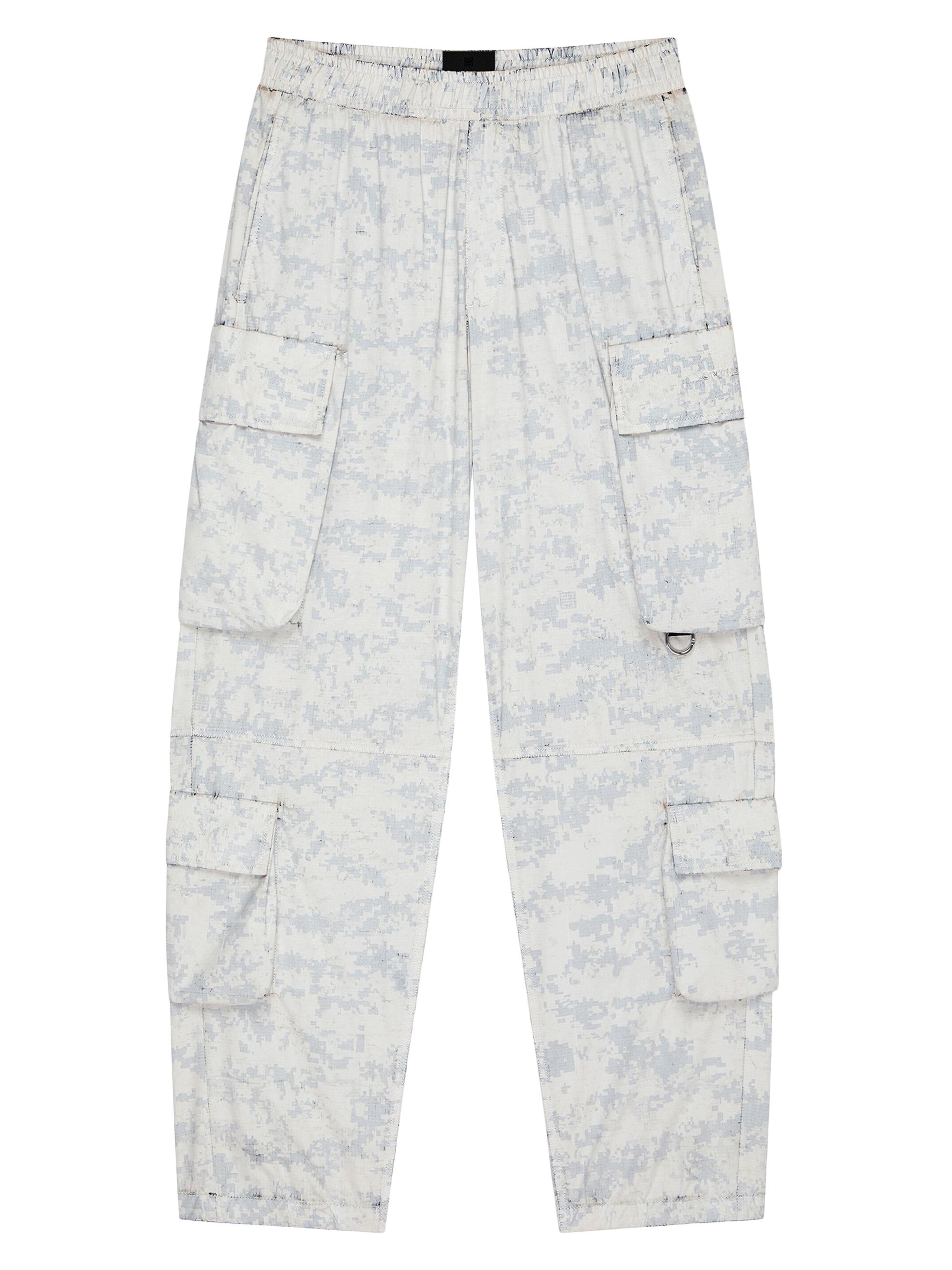 Givenchy Men's Cargo Camouflage Pants - Pearl Grey