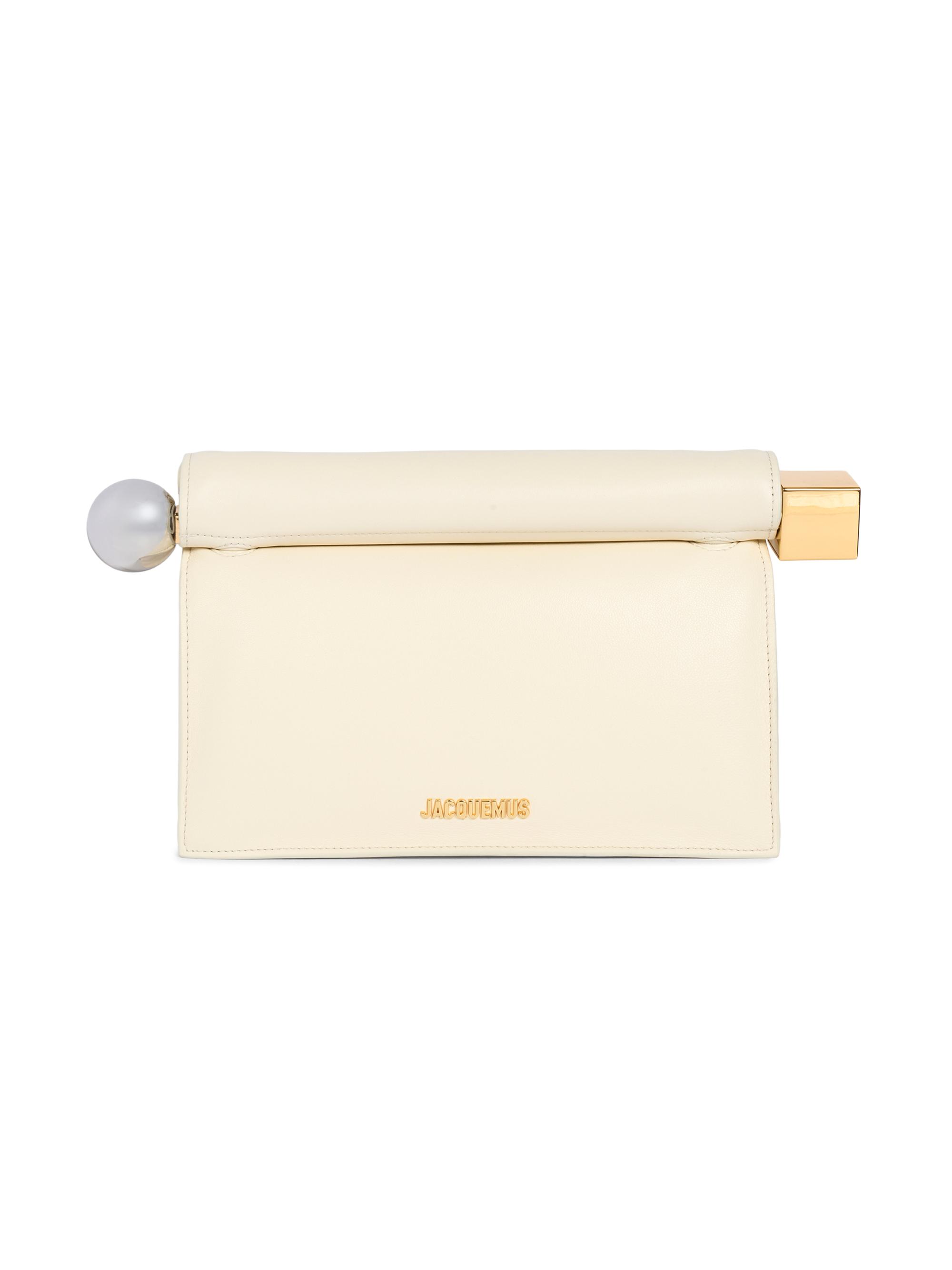 Jacquemus Women's La Pochette Rond Carré Leather Clutch - Black | Thumbnail 16