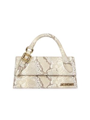 White leather Le Chiquito mini top handle tote