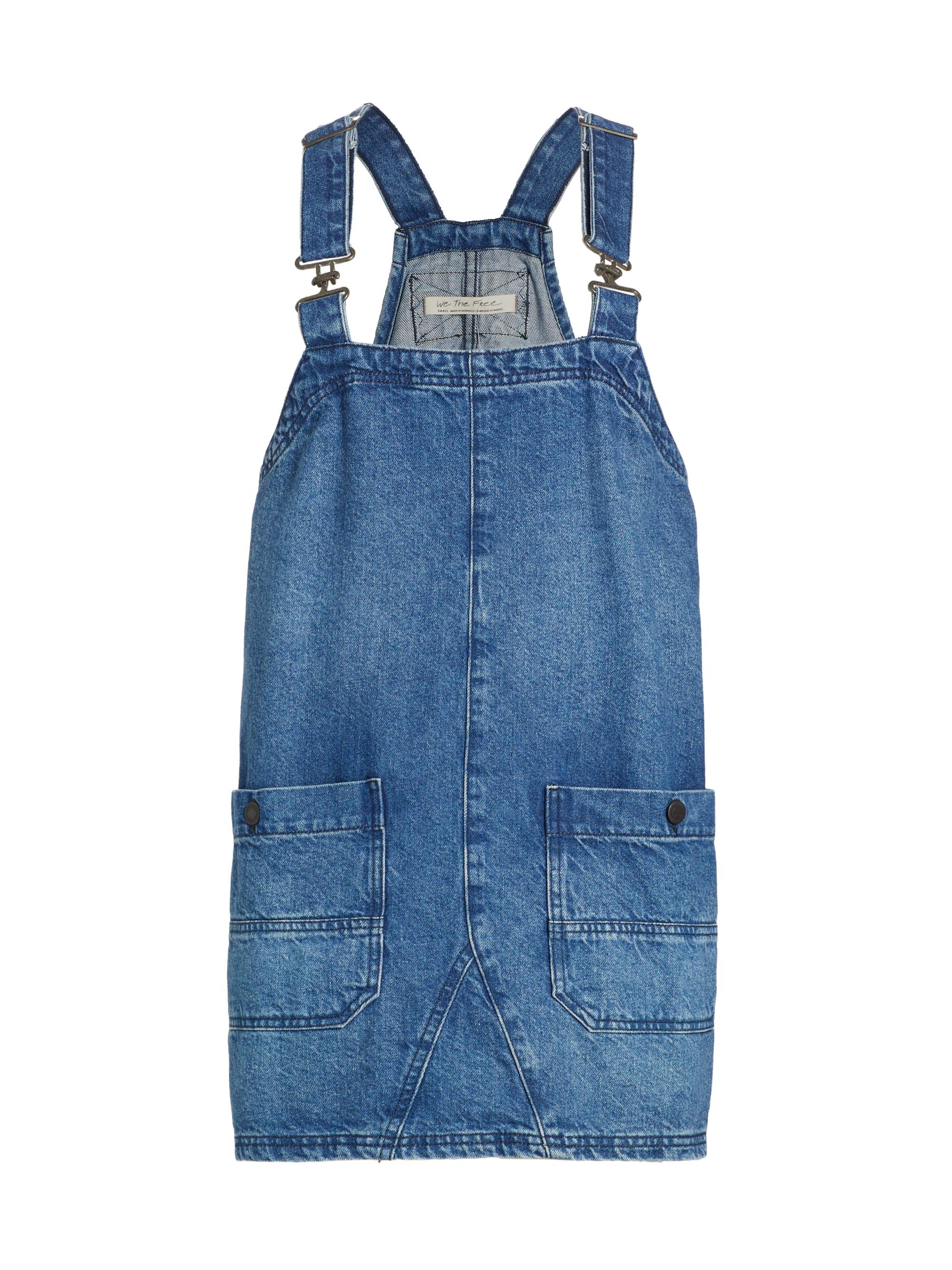 Free People Denim Overall Smock Minidress | Saks Fifth Avenue