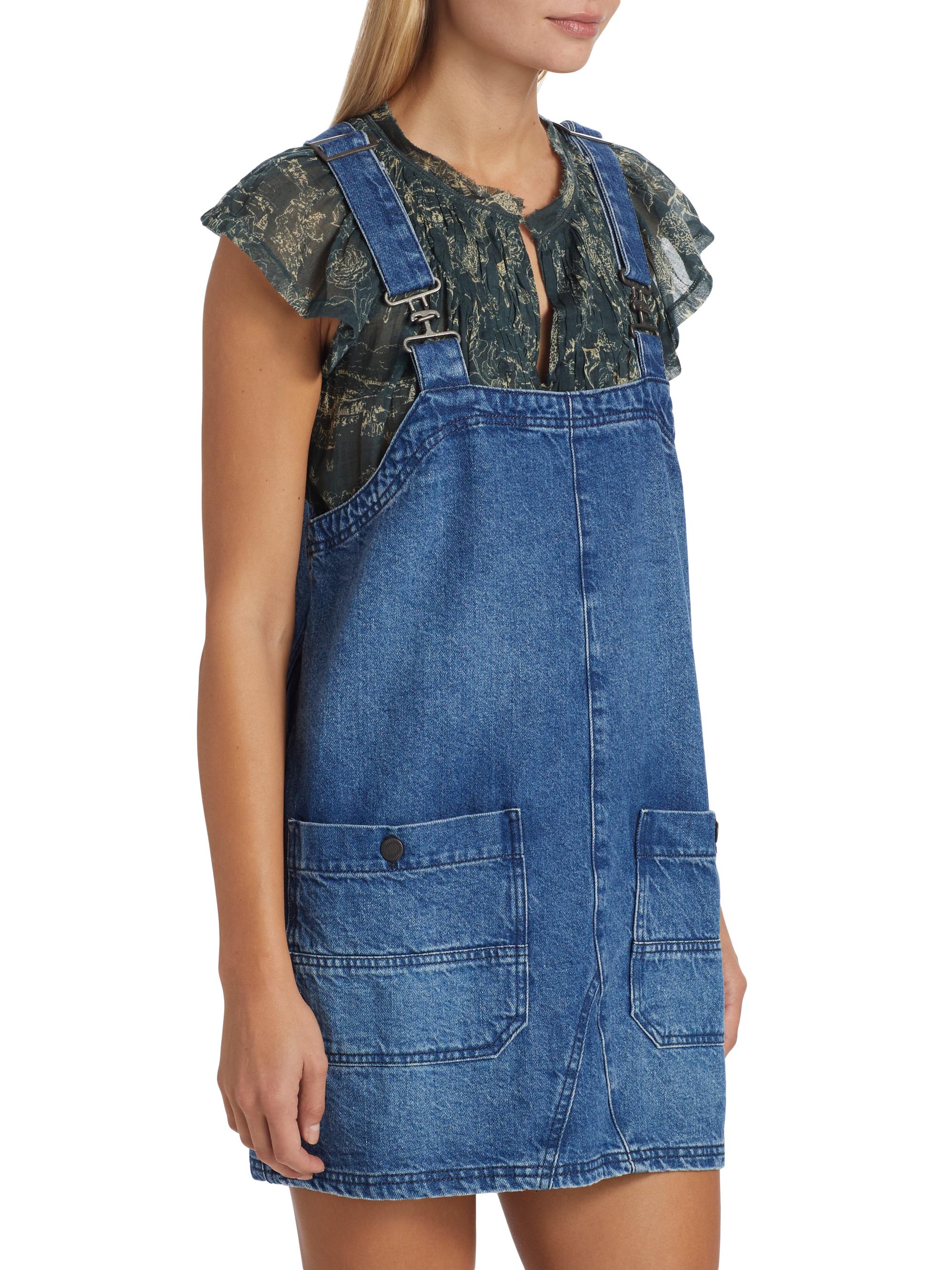 white christmas dresses Vintage Denim Button Up Smock Dress