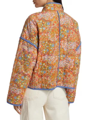 Chloé shearling patchwork jacket - White