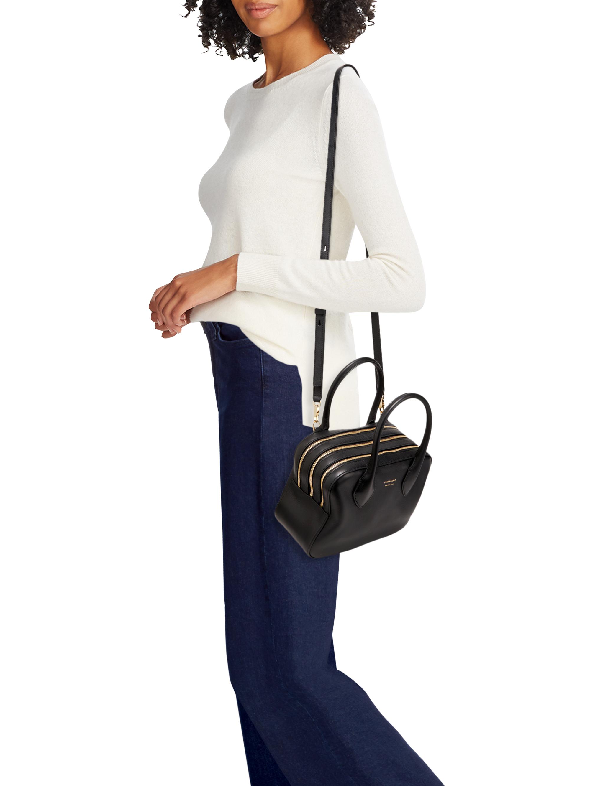 FERRAGAMO Star Leather Top-Handle Bag | Saks Fifth Avenue