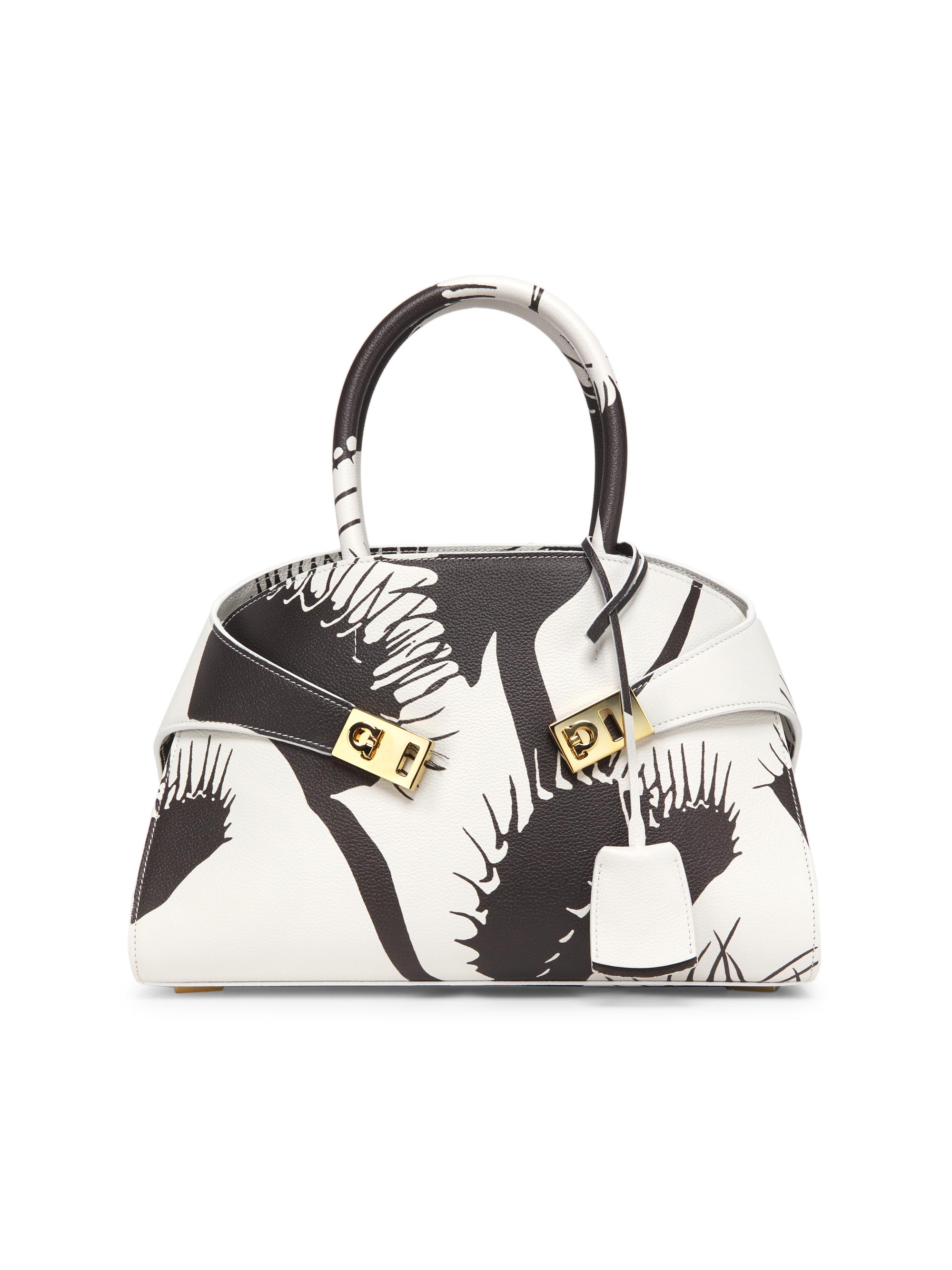 FERRAGAMO Women's Hug Leather Bag - Optic White