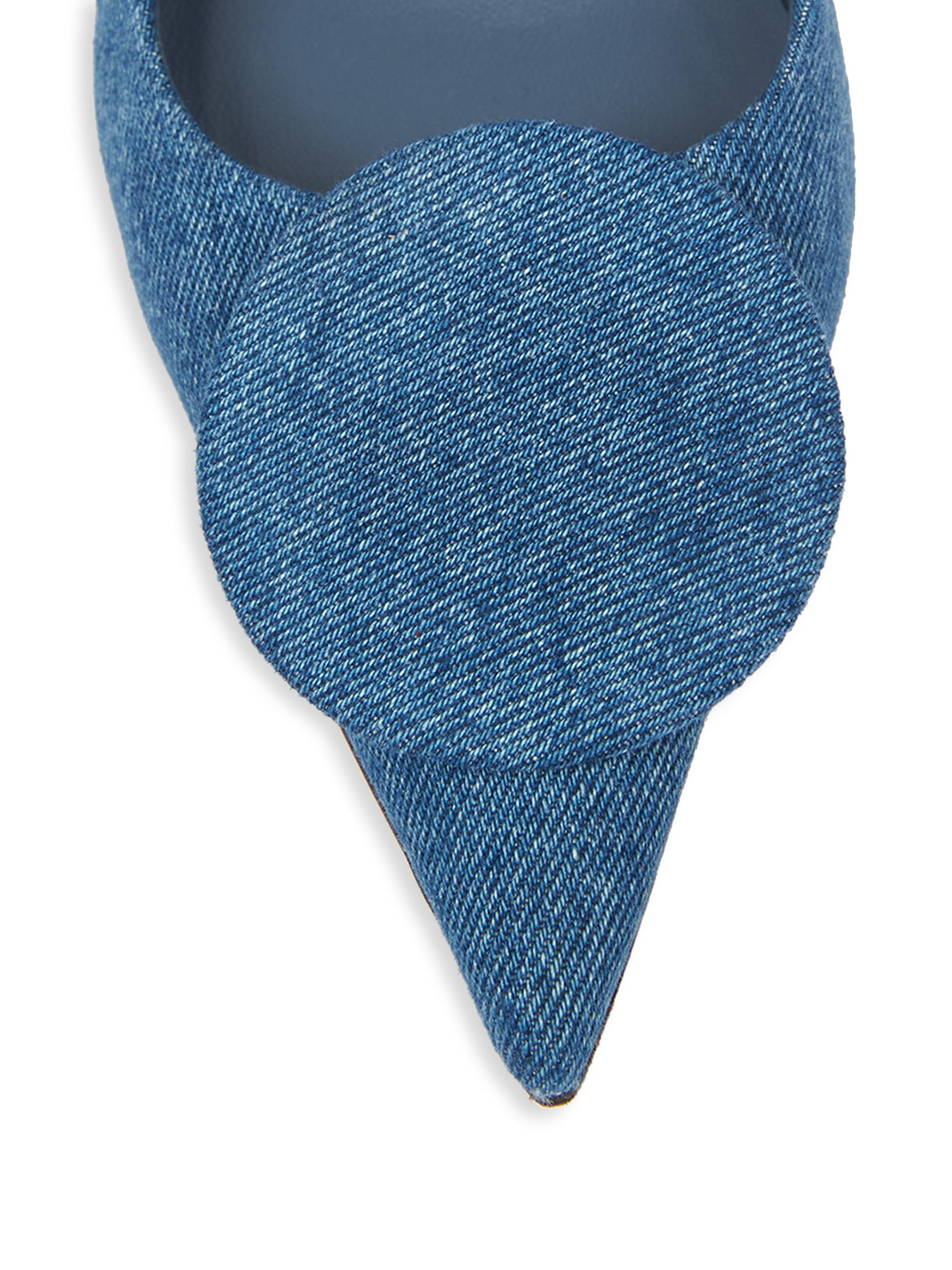 Jacquemus Duelo 40MM Denim Slingback Pumps | Saks Fifth Avenue