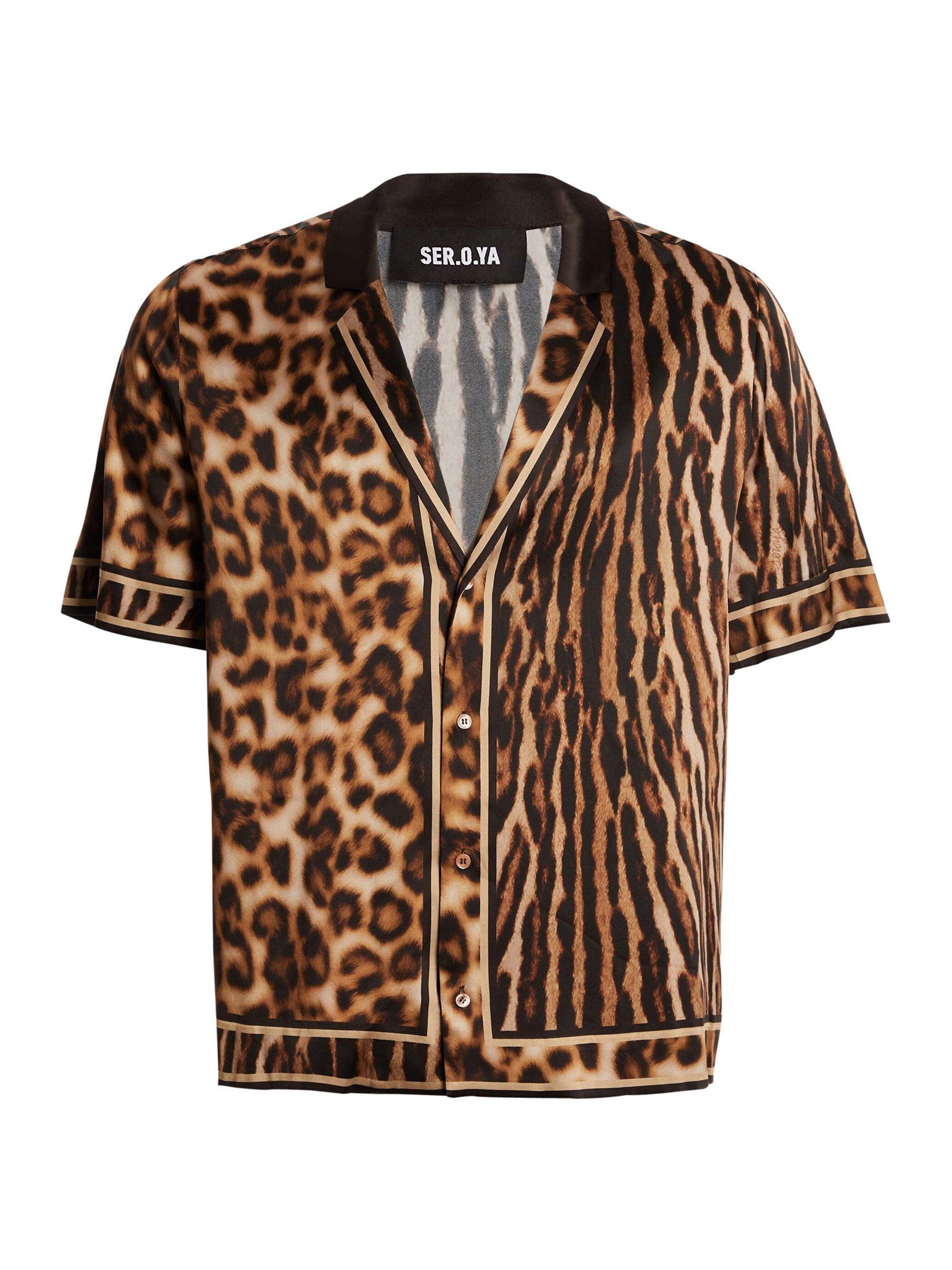 Ser.o.ya Men's Wiley Shirt - Brown Leopard