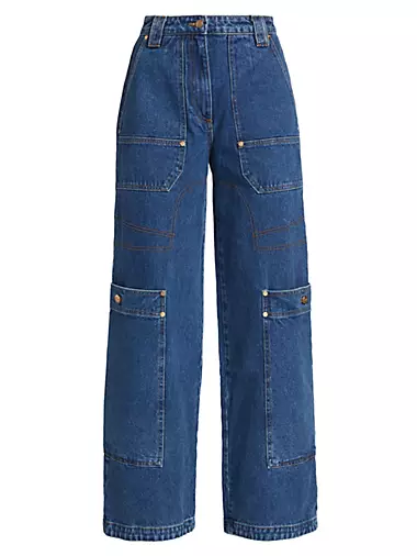 Wynn Cargo Straight-Leg Jeans