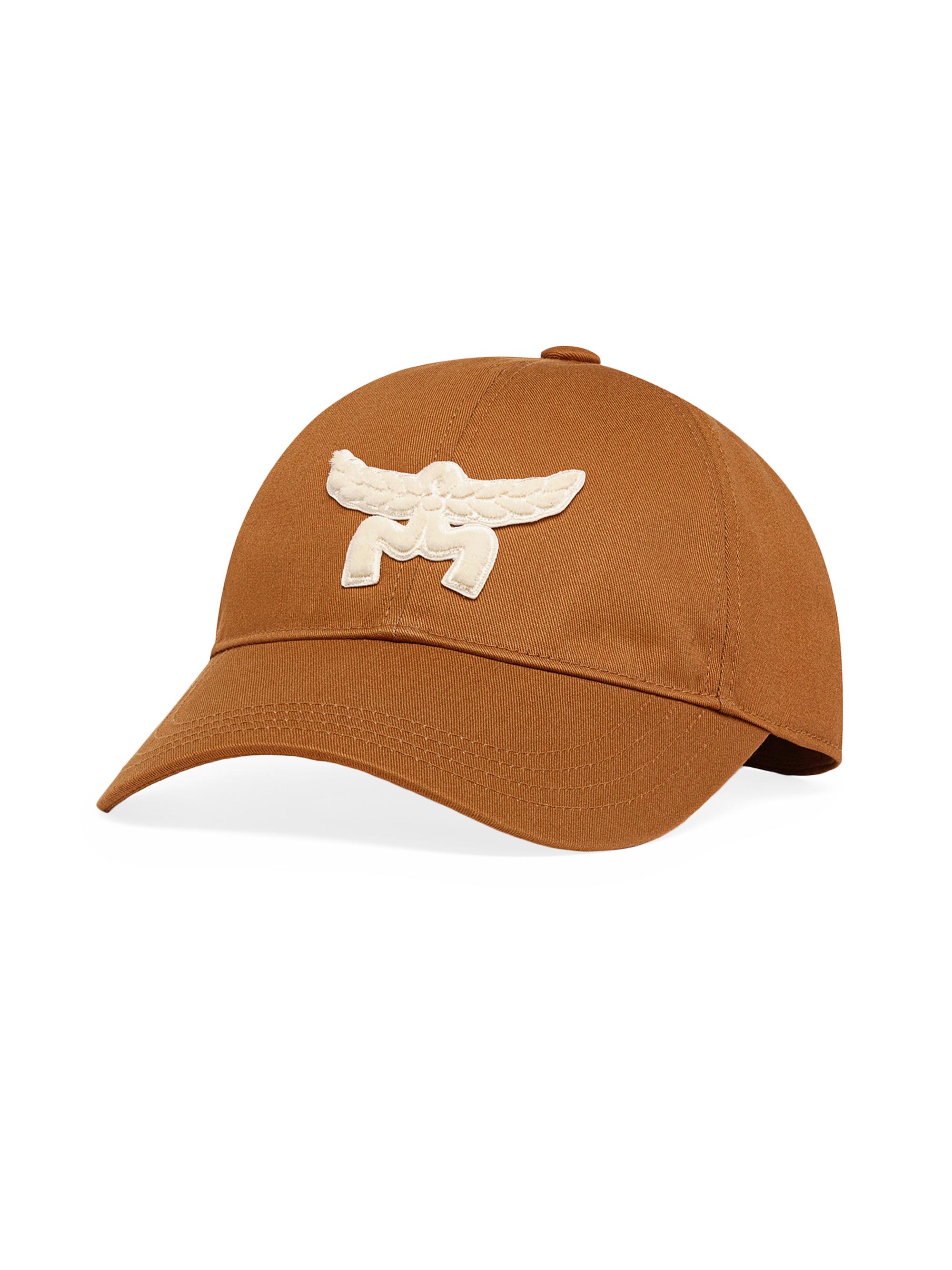 MCM Monogram Cotton Cap Cognac
Size: ONE SIZE Mini Diamond Cap in Cotton and Monogram Print Leather Cognac  main image 4