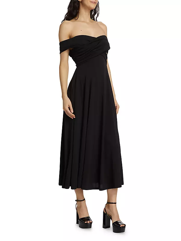 Lucy Off-The-Shoulder Midi-Dress