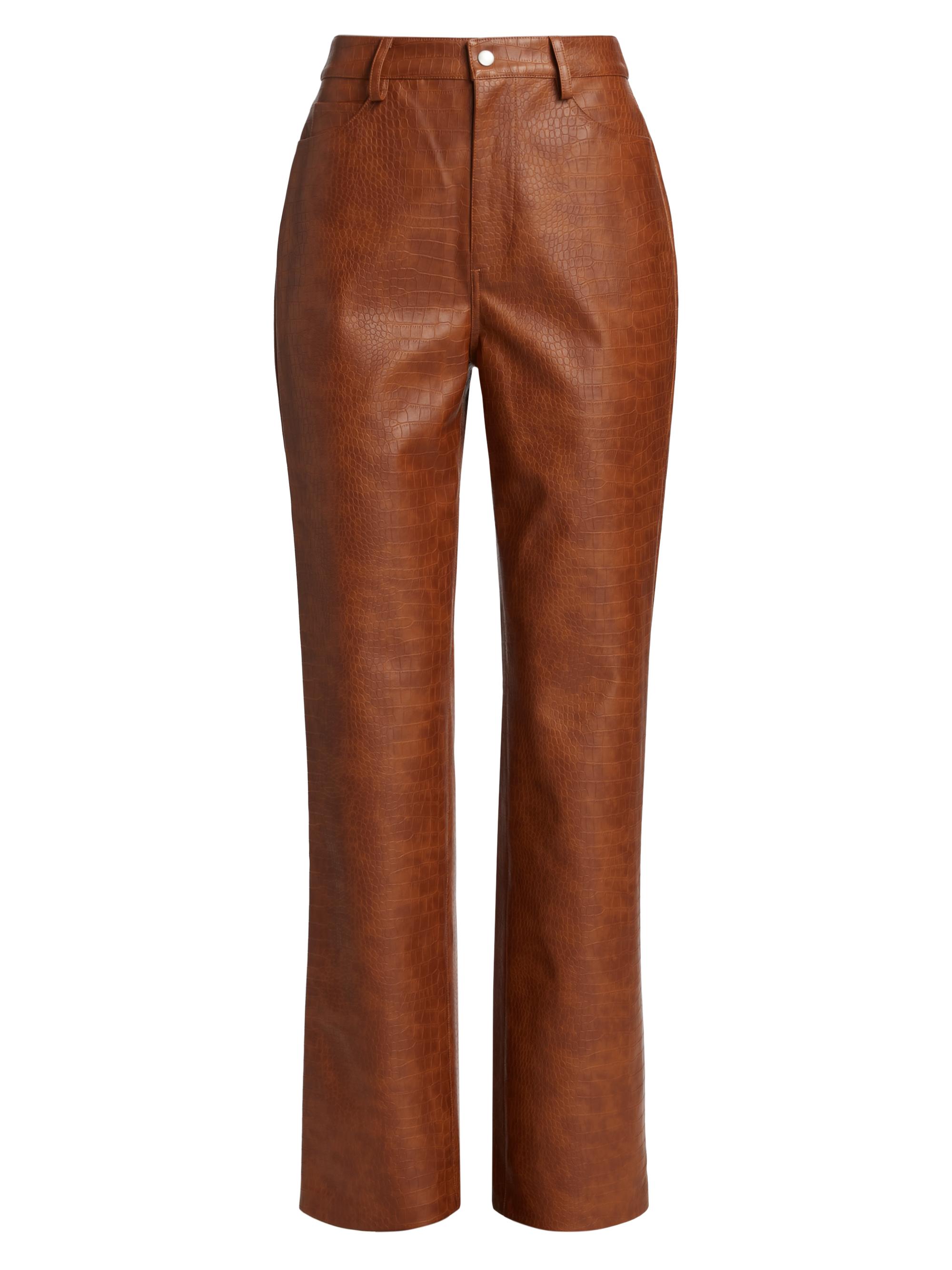 【新品未使用品】THE TOE ／CAMDEN LEATHER PANTS THE TOÉ 24aw Camden leather pants brown