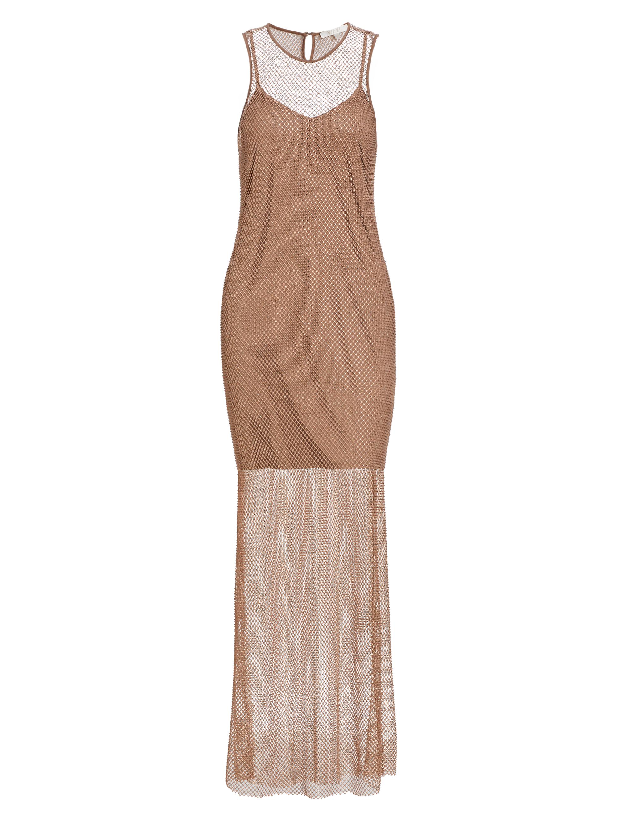 chinese dress ladies Nookie Crystal Mesh Maxi Dress - Lilac main image 0