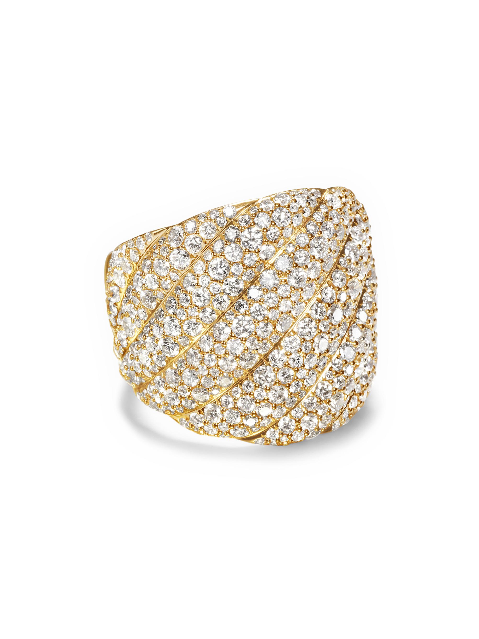 David Yurman Women's Sculpted Cable Ring In 18K Yellow Gold - Gold