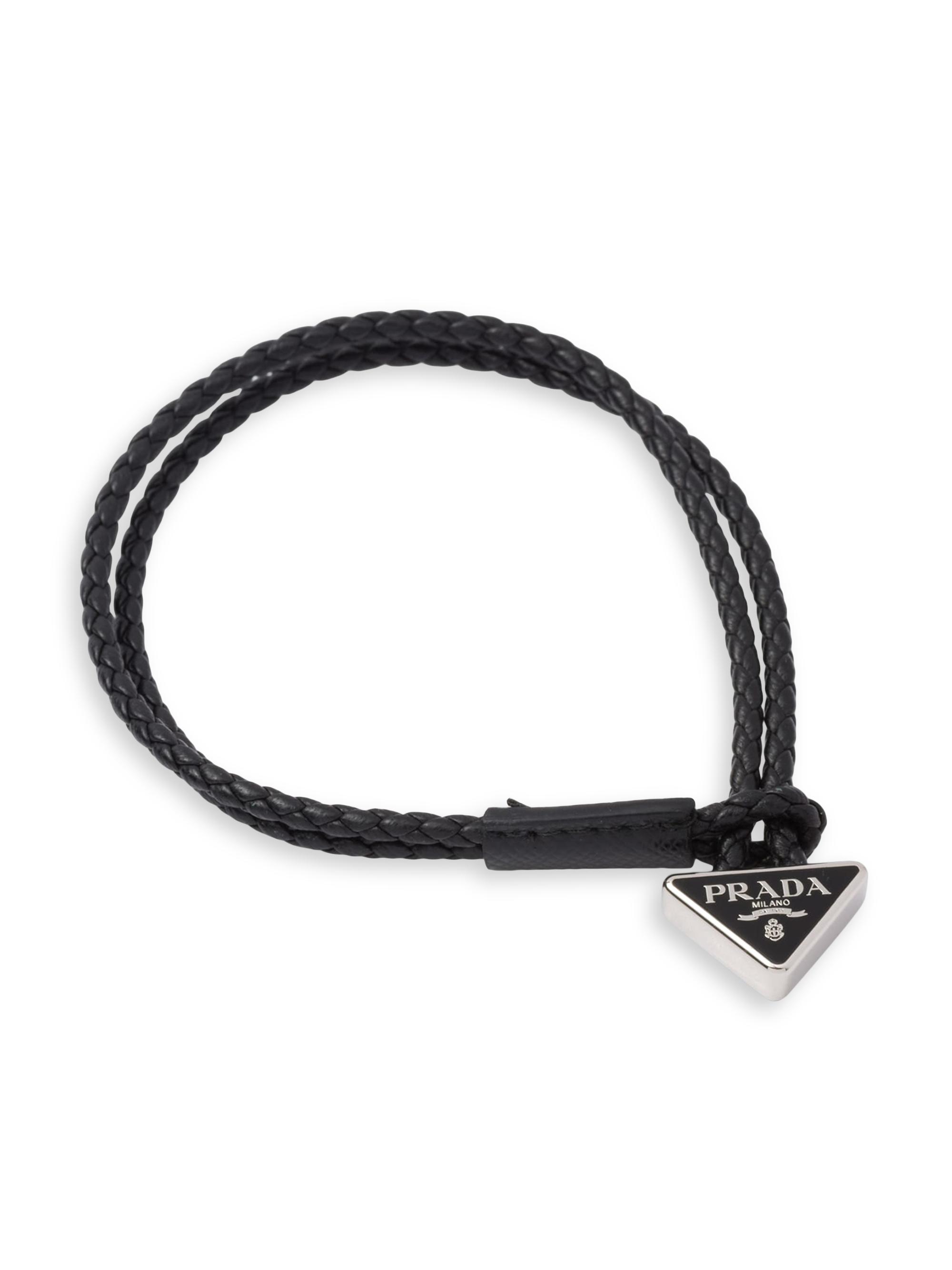 Prada Braided Nappa Leather Bracelet | Saks Fifth Avenue