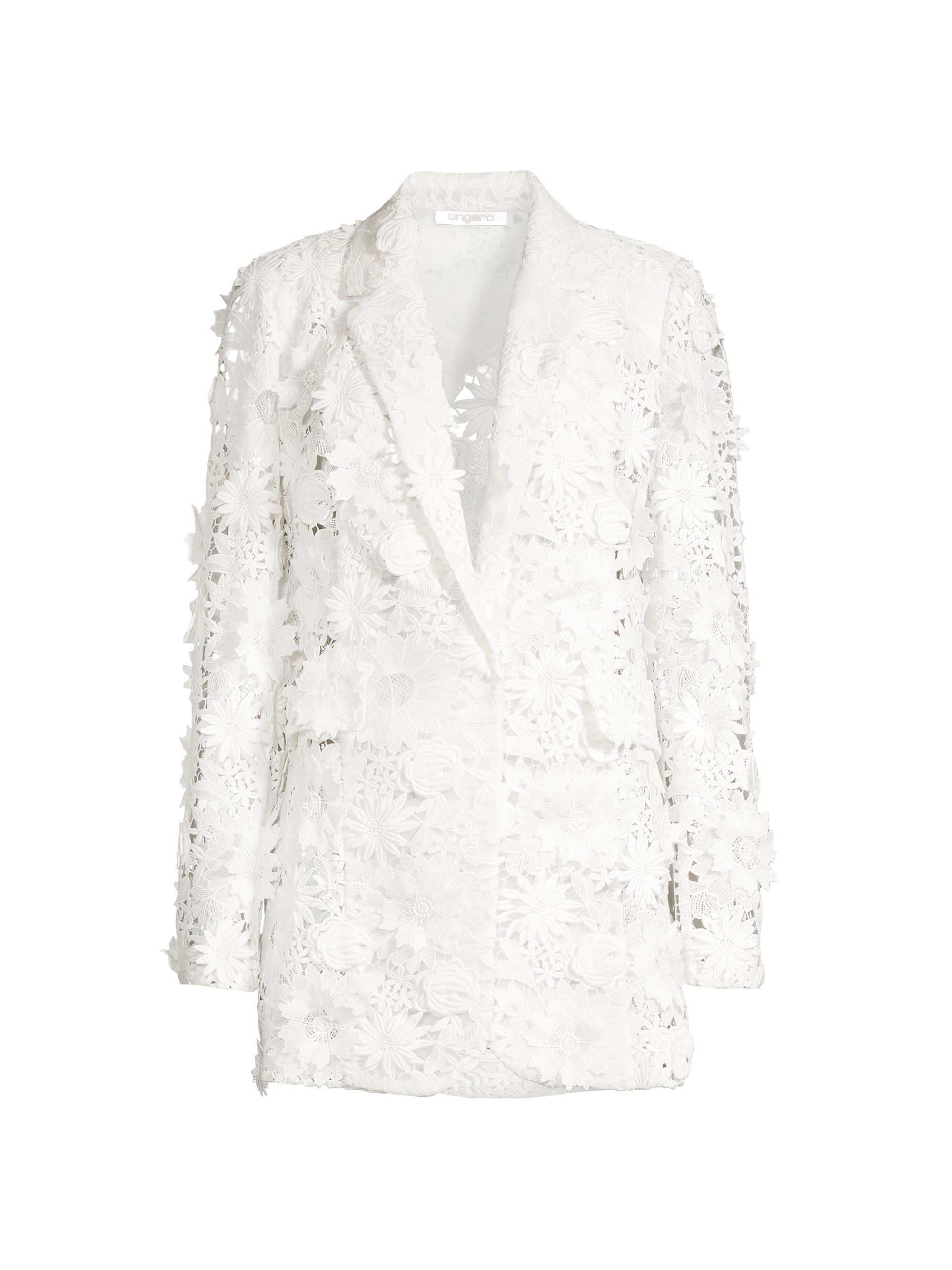 Ungaro Women's Kehlani Floral Eyelet Jacket - White