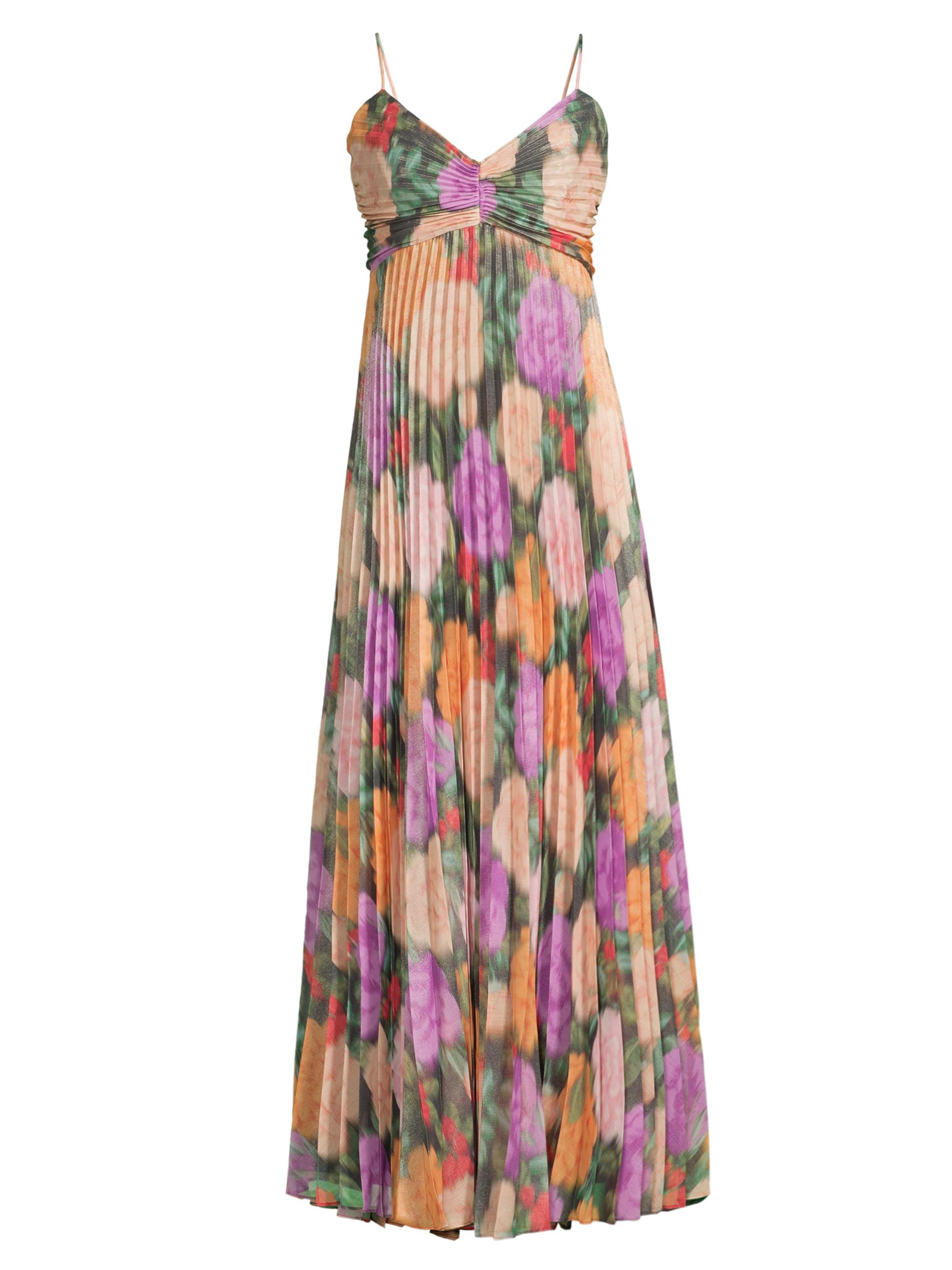 Ungaro Women's Hadley Pleated Floral Gown - Apricot Multi