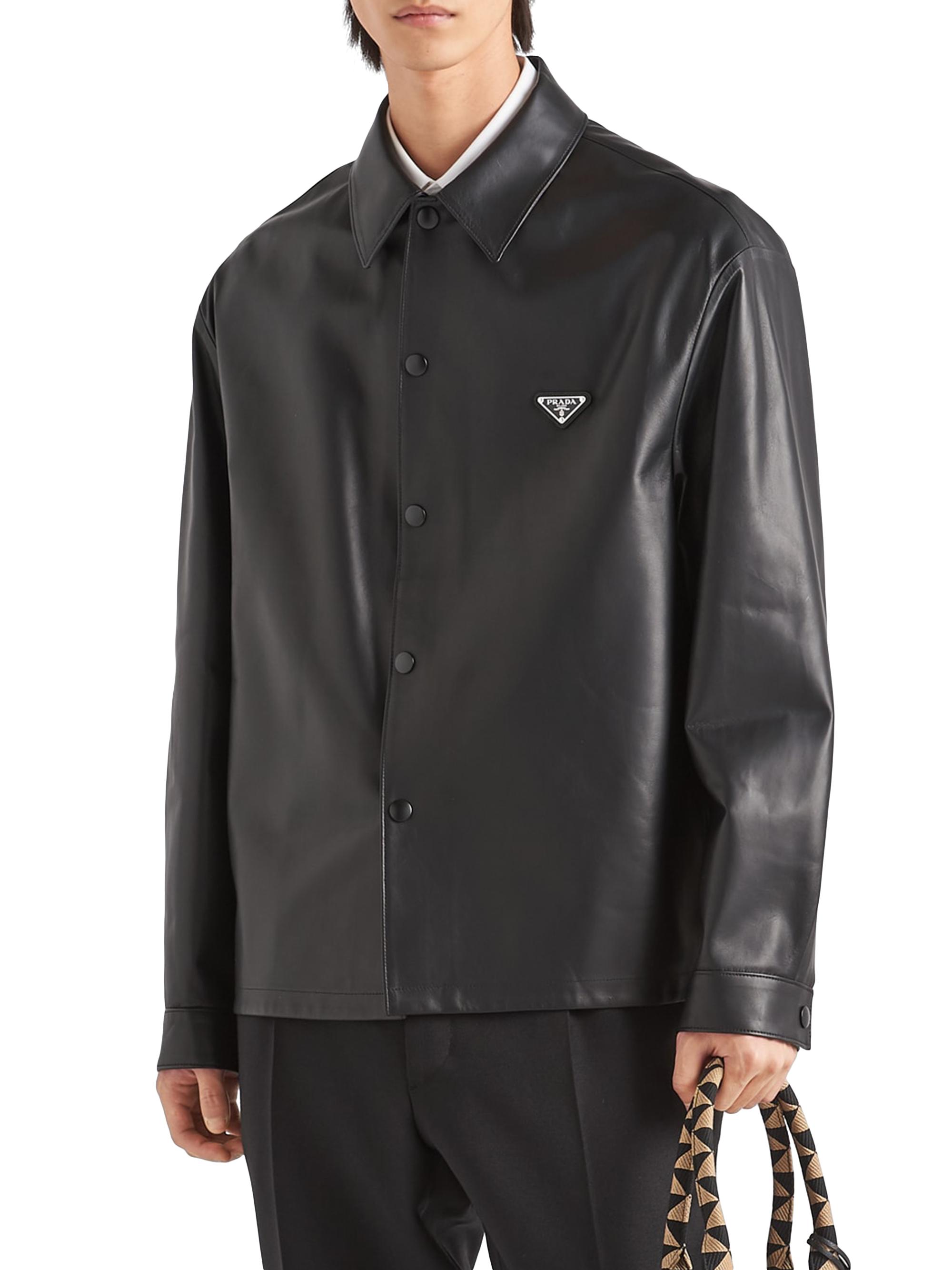 Prada Nappa Leather Shirt | Saks Fifth Avenue