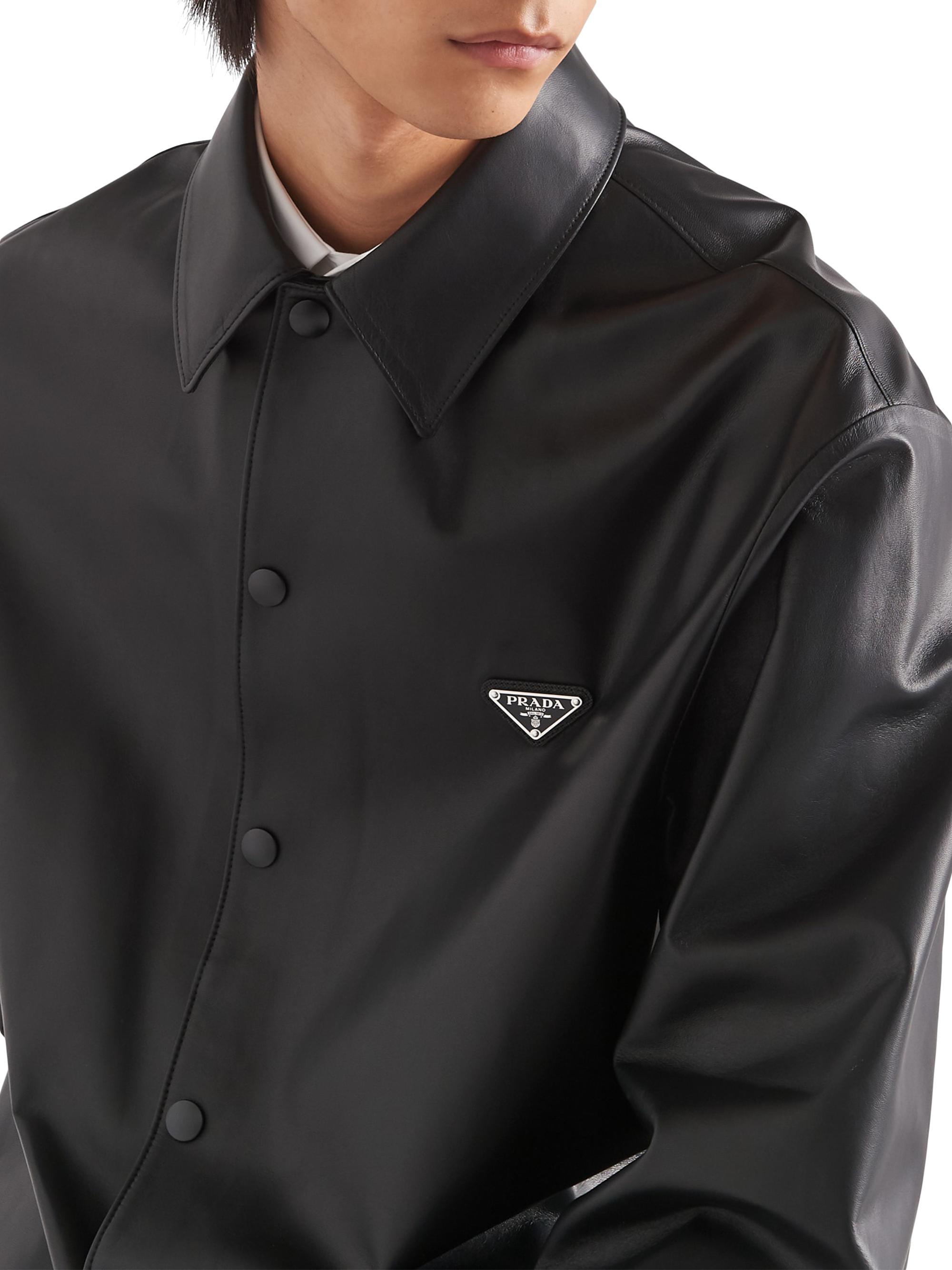 PRADA シャツ Prada Nappa Leather Shirt | Saks Fifth Avenue