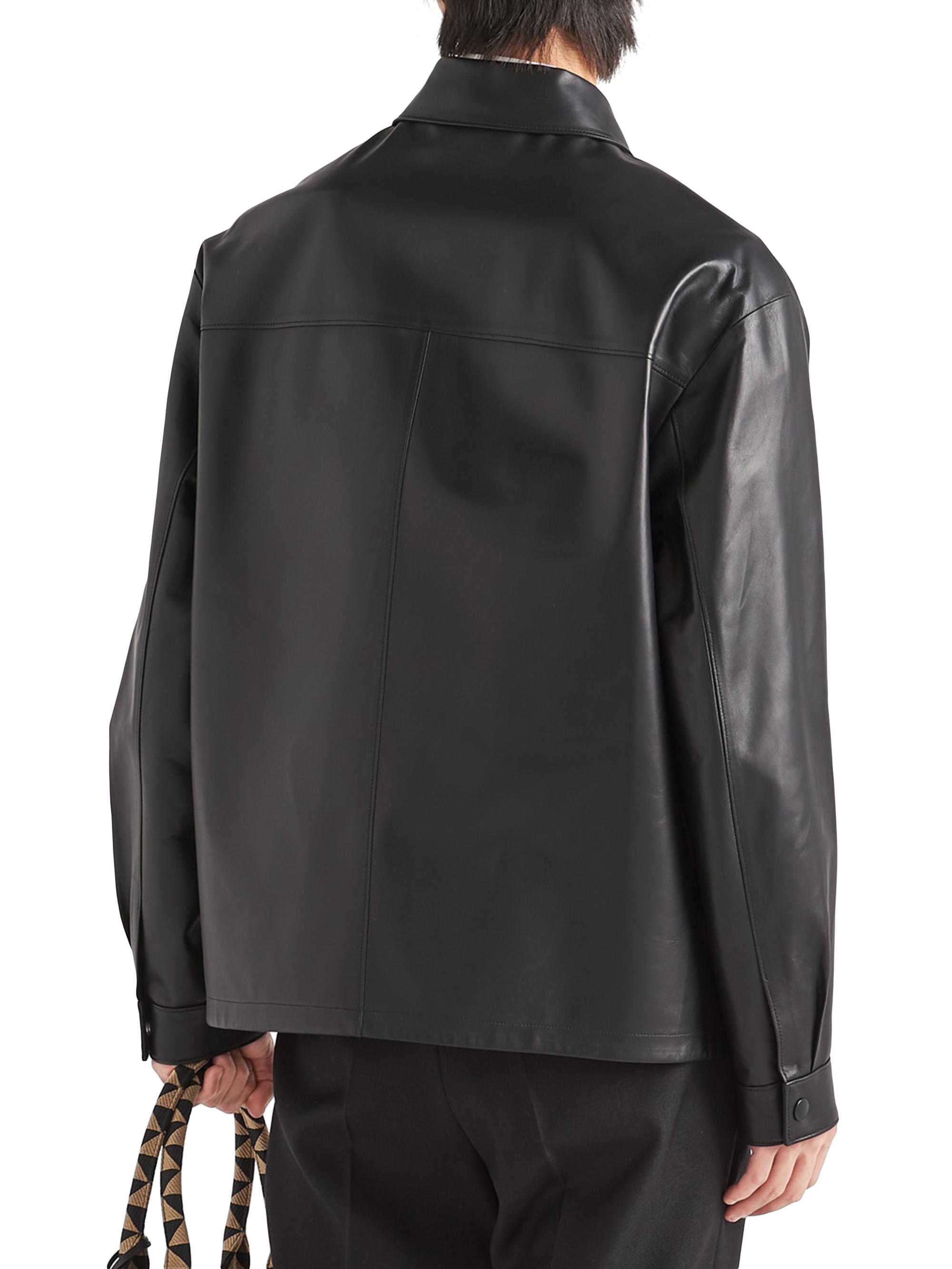 Prada Nappa Leather Shirt | Saks Fifth Avenue