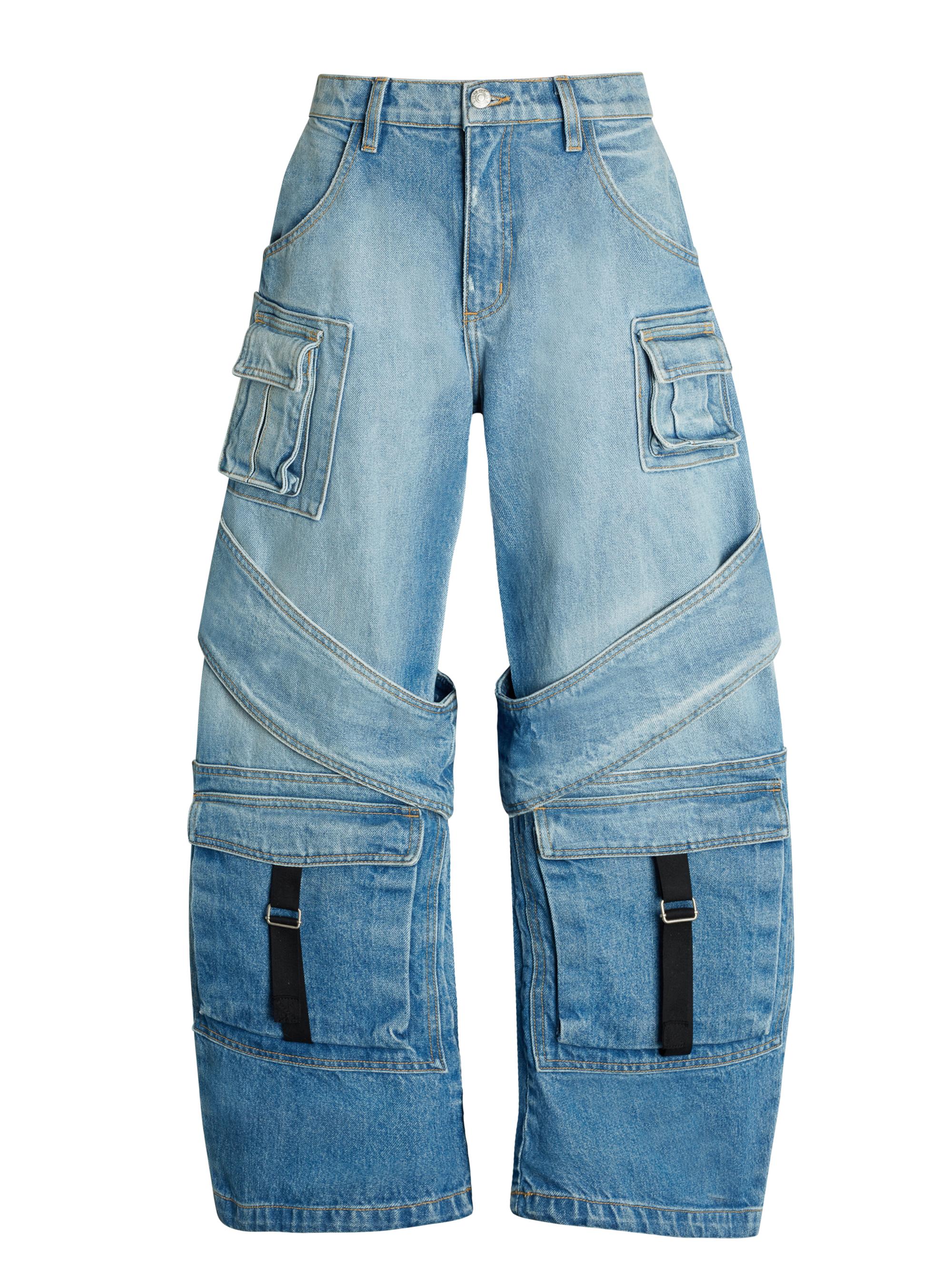 EB Denim Women's Frederic Wide-Leg Cargo Jeans - Luca