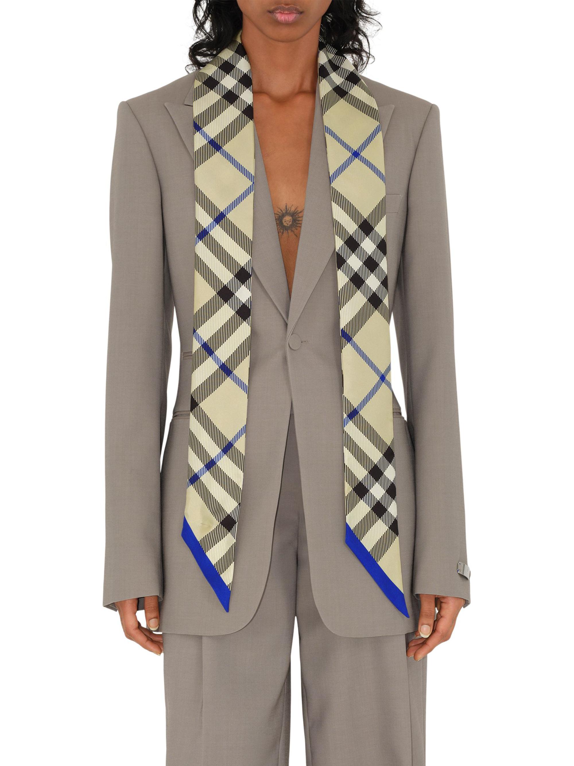 Burberry Check Silk Twilly Scarf | Saks Fifth Avenue