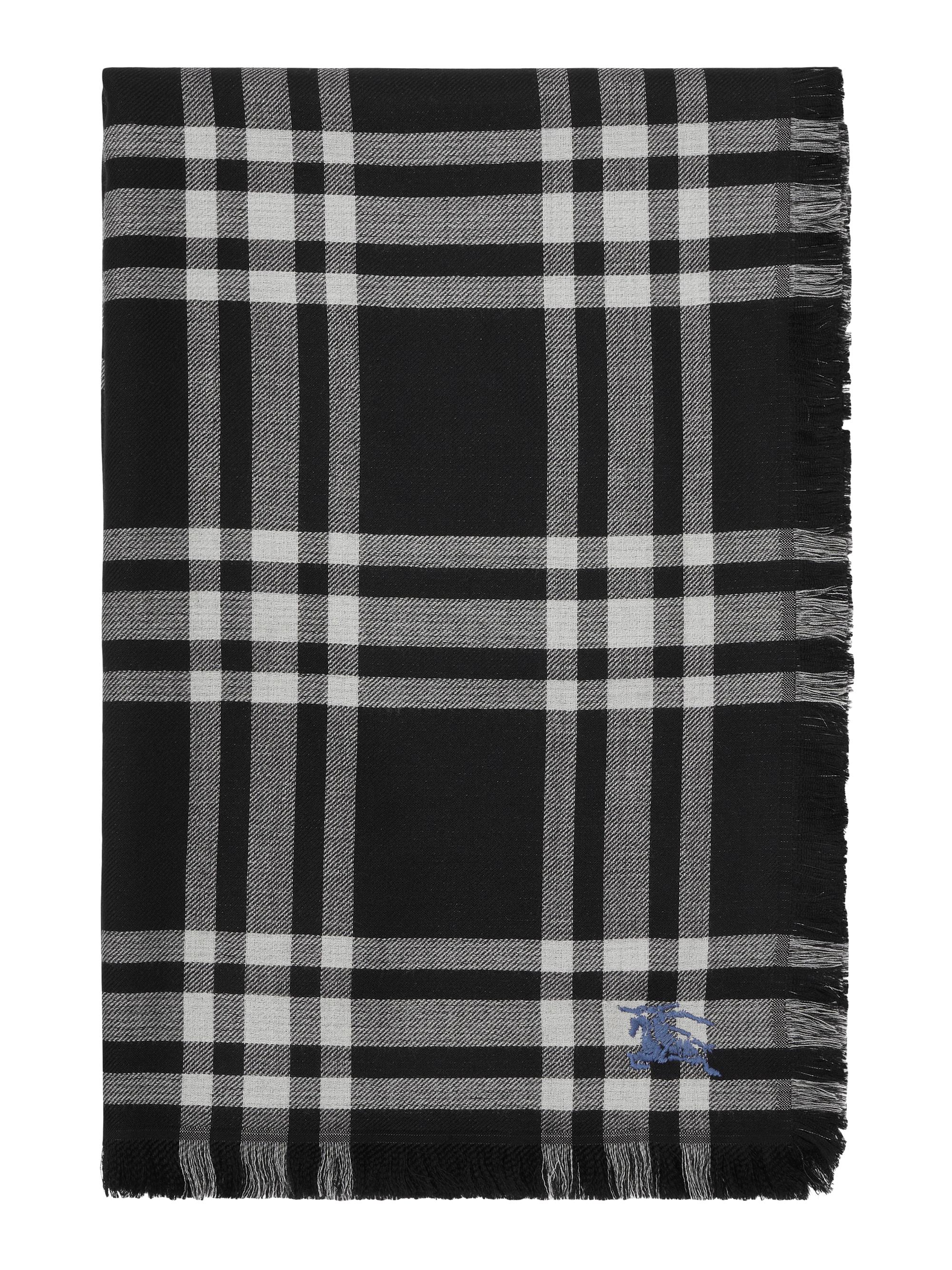 Burberry Women's Check Cashmere Scarf - Monochrome