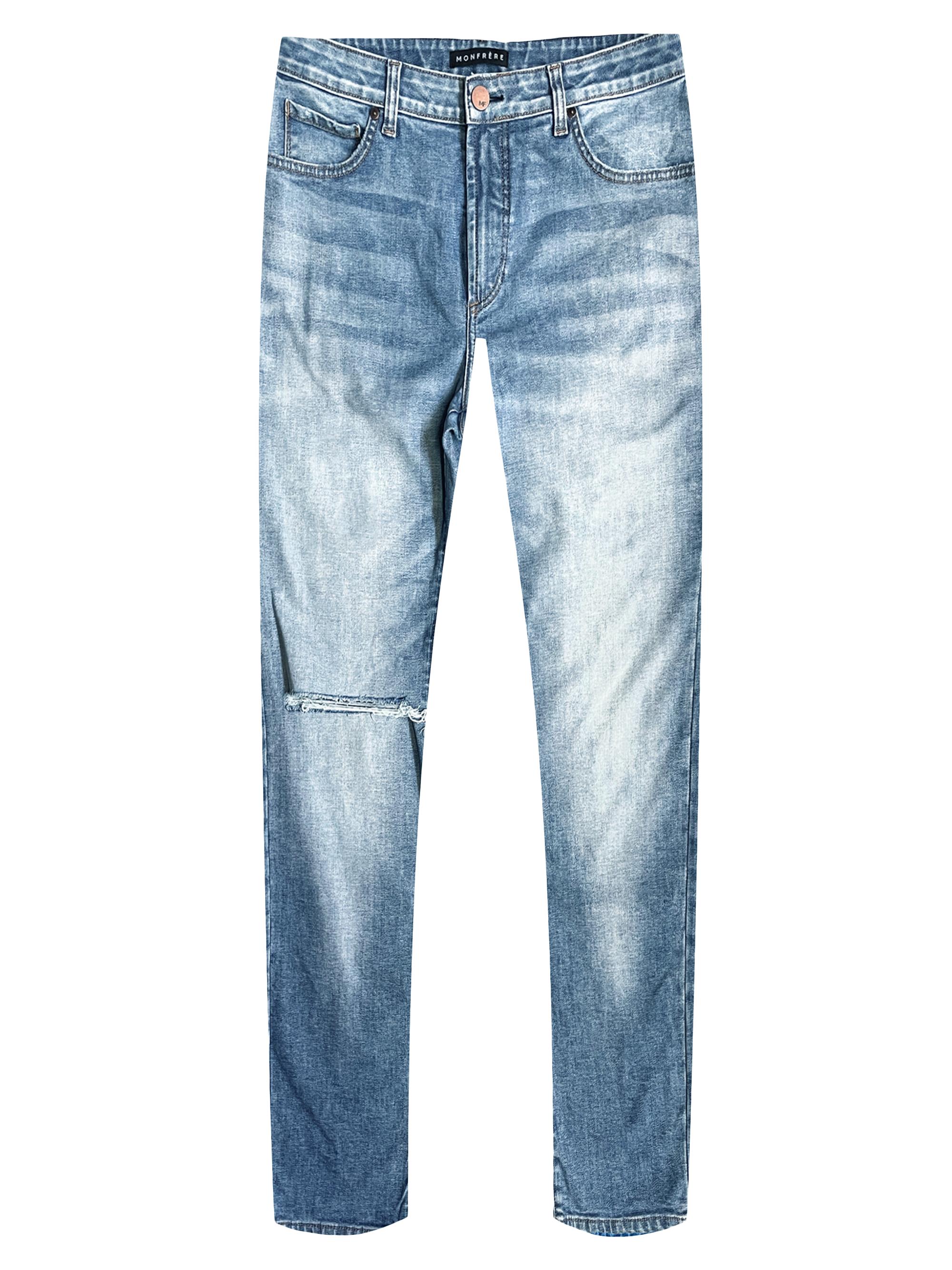 Monfrère Men's Jayden Stretch Distressed Jeans - Distroyed Sunset