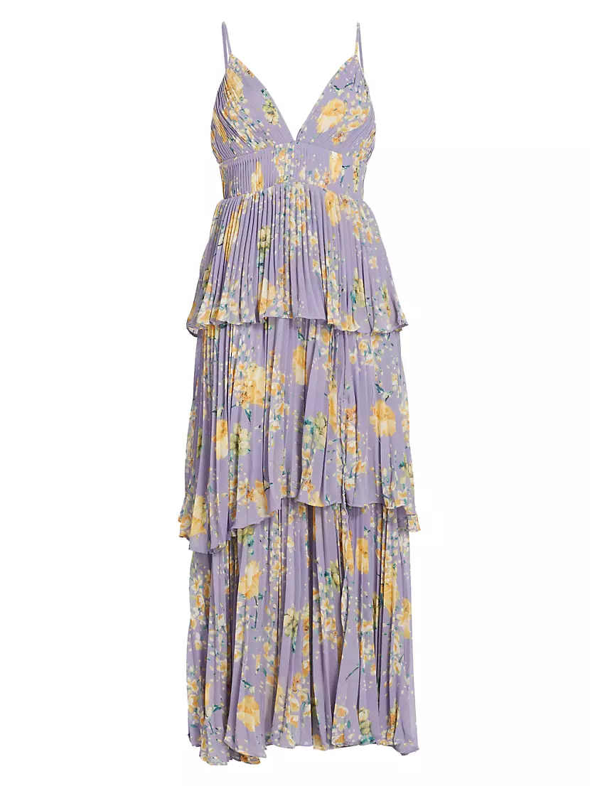 Shop ASTR The Label Zaida Tiered Floral Midi-Dress | Saks Fifth Avenue