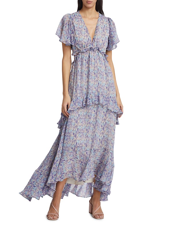 Shop ASTR The Label Cherli Floral Tiered Maxi Dress | Saks Shop ASTR The Label Cherli Floral Tiered Maxi Dress | Saks