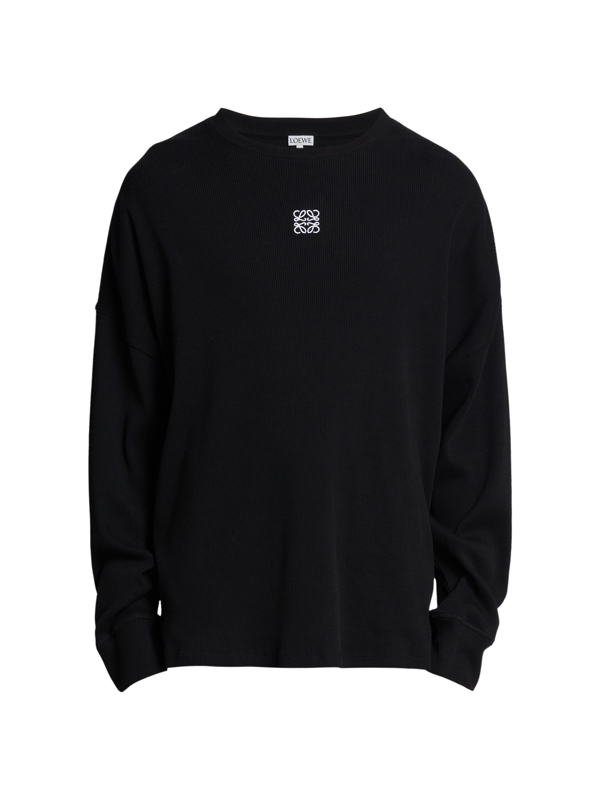 LOEWE ブラック ロングTシャツ LOEWE Logo Long-Sleeved T-Shirt | Saks Fifth Avenue