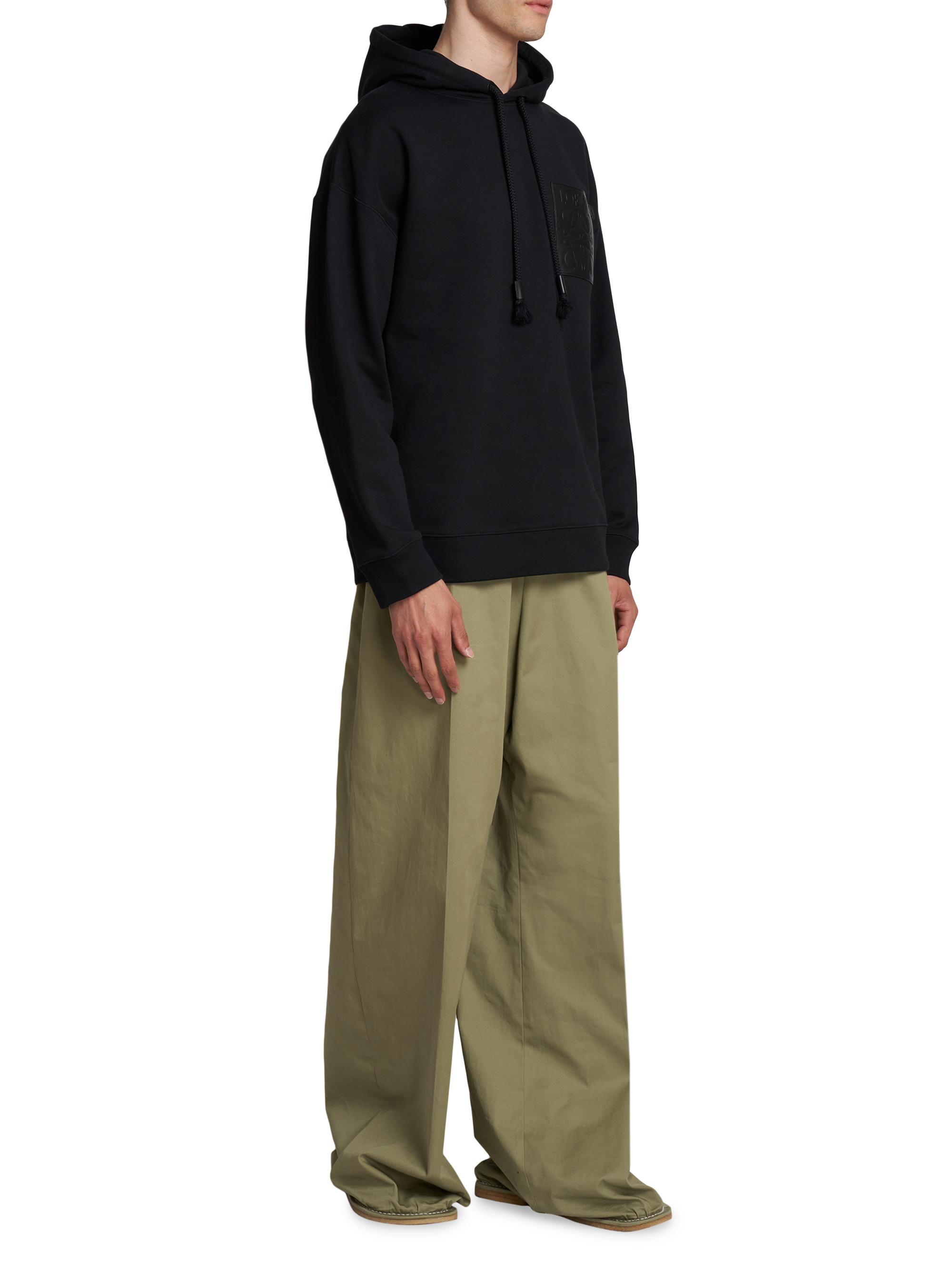 LOEWE Leather Pocket Relaxed-Fit Hoodie | Saks Fifth Avenue