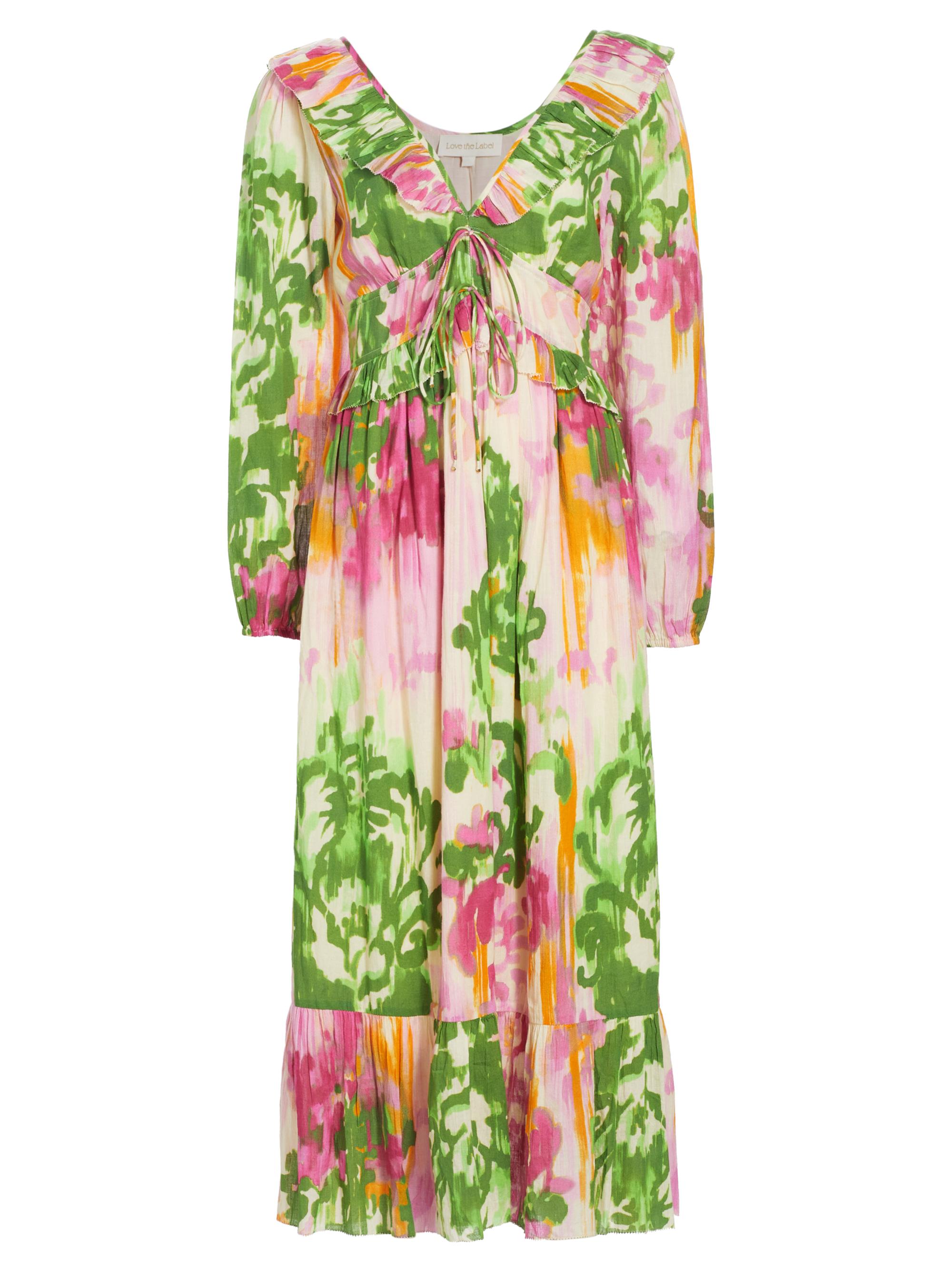 Love the Label Women's Taylor Floral Cotton Dress - Rosie Green Print