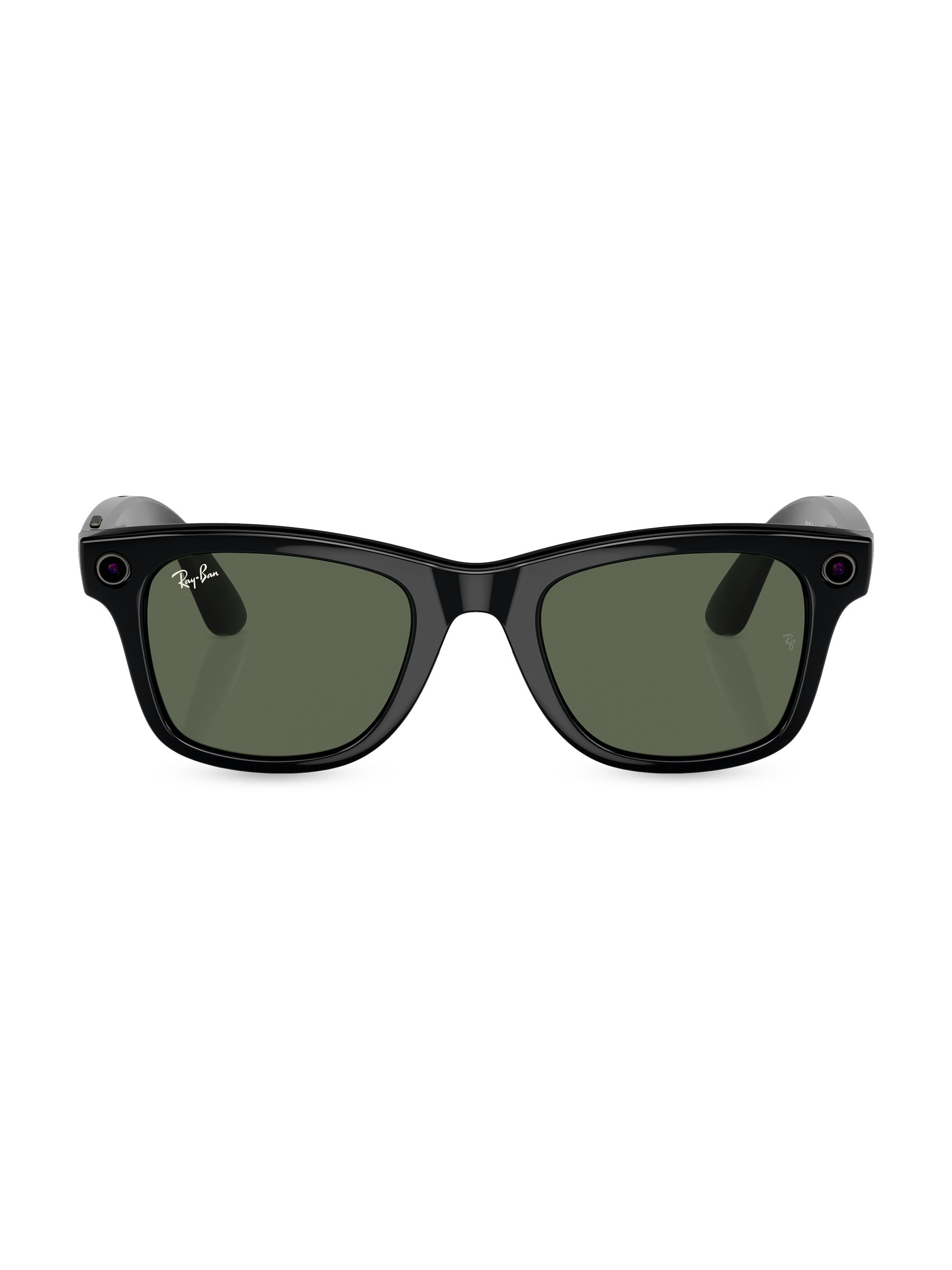 Ray-Ban Women's RW4006 50MM  Meta Wayfarer Smart Glasses - Shiny Black Shaded