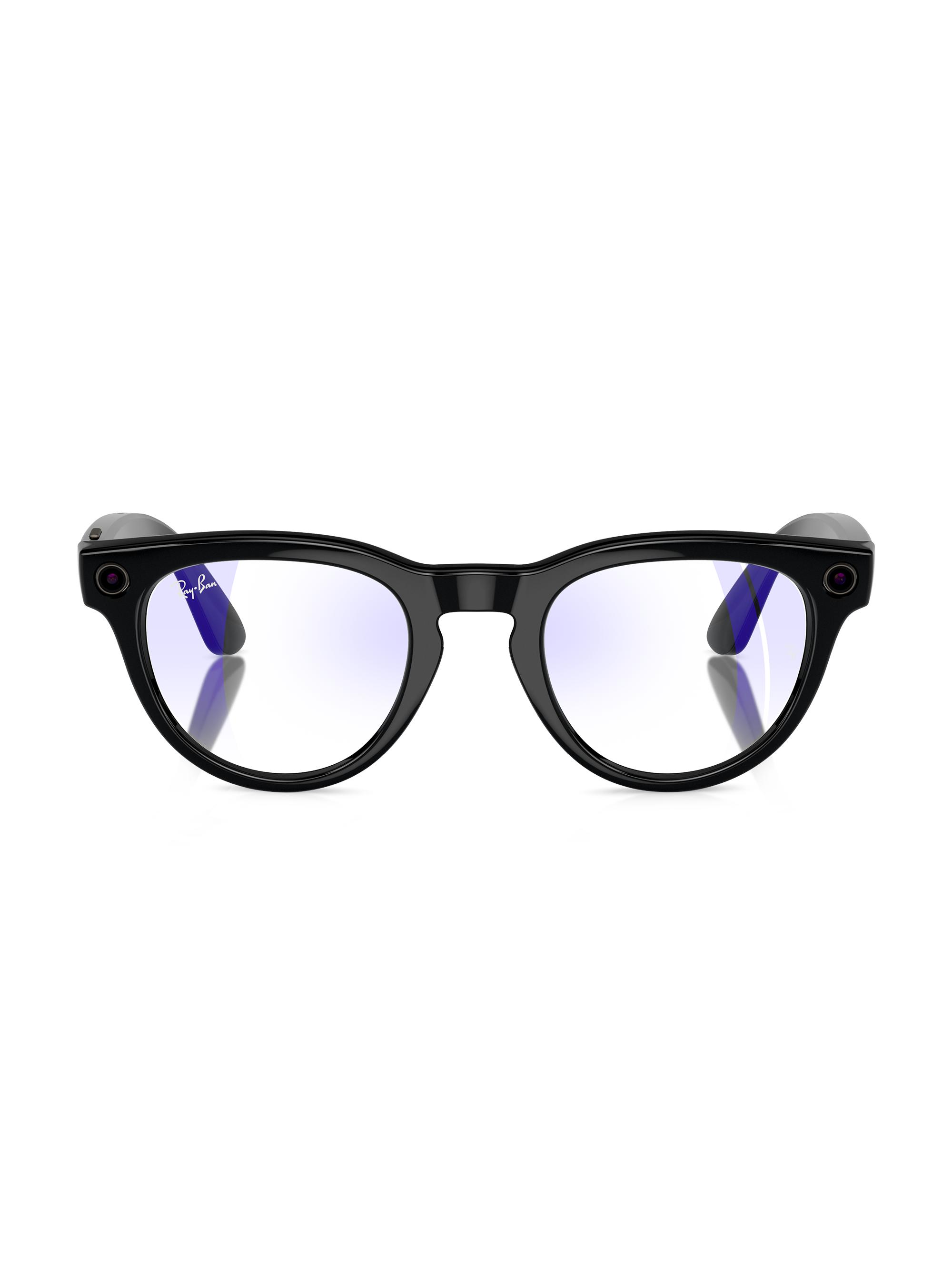 Ray-Ban Women's RW4009 50MM  Meta Headliner Pantos Smart Glasses - Shiny Black Clear