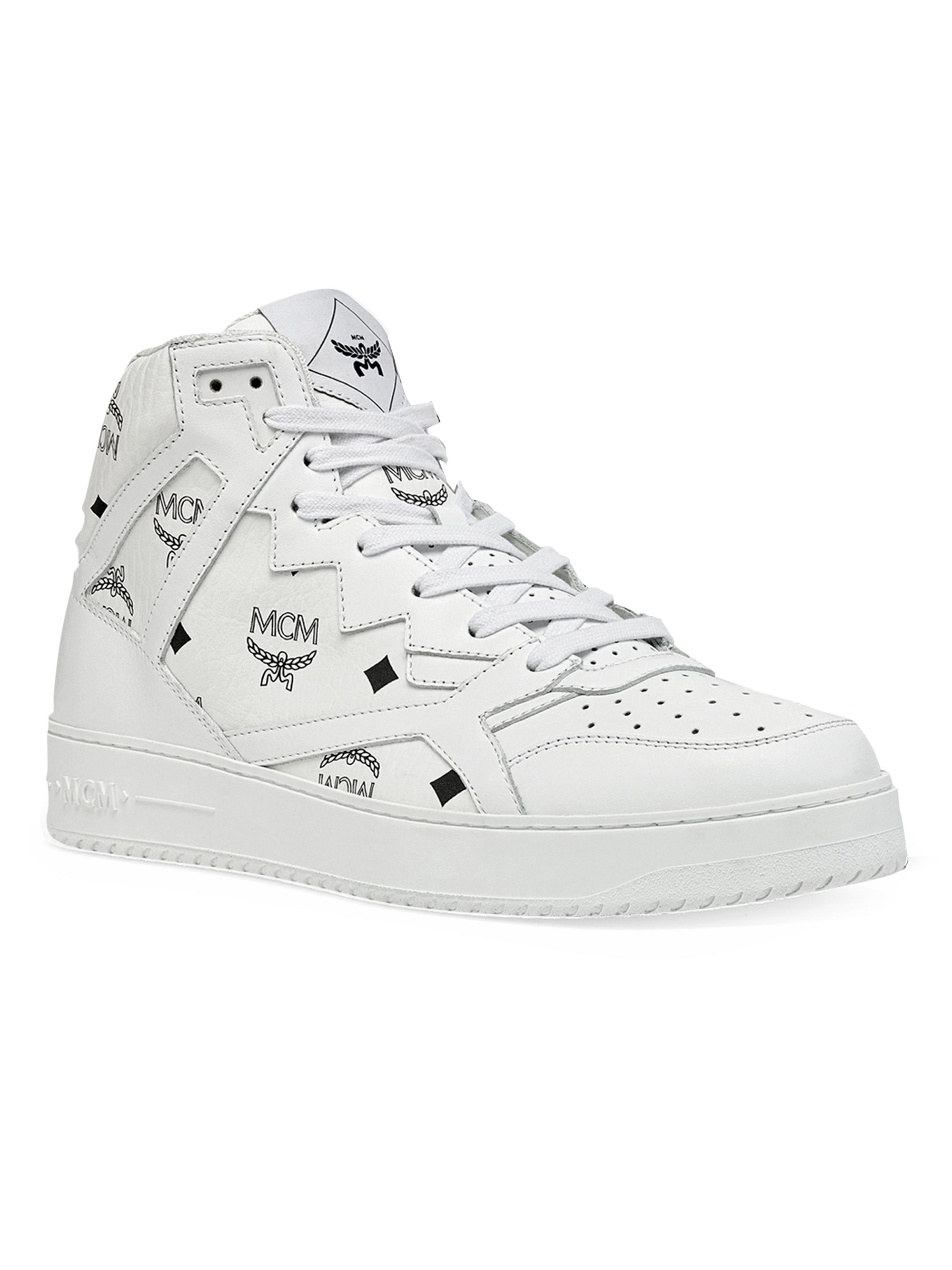 MCM Neo Terrain Visetos High-Top Sneakers | Saks Fifth Avenue