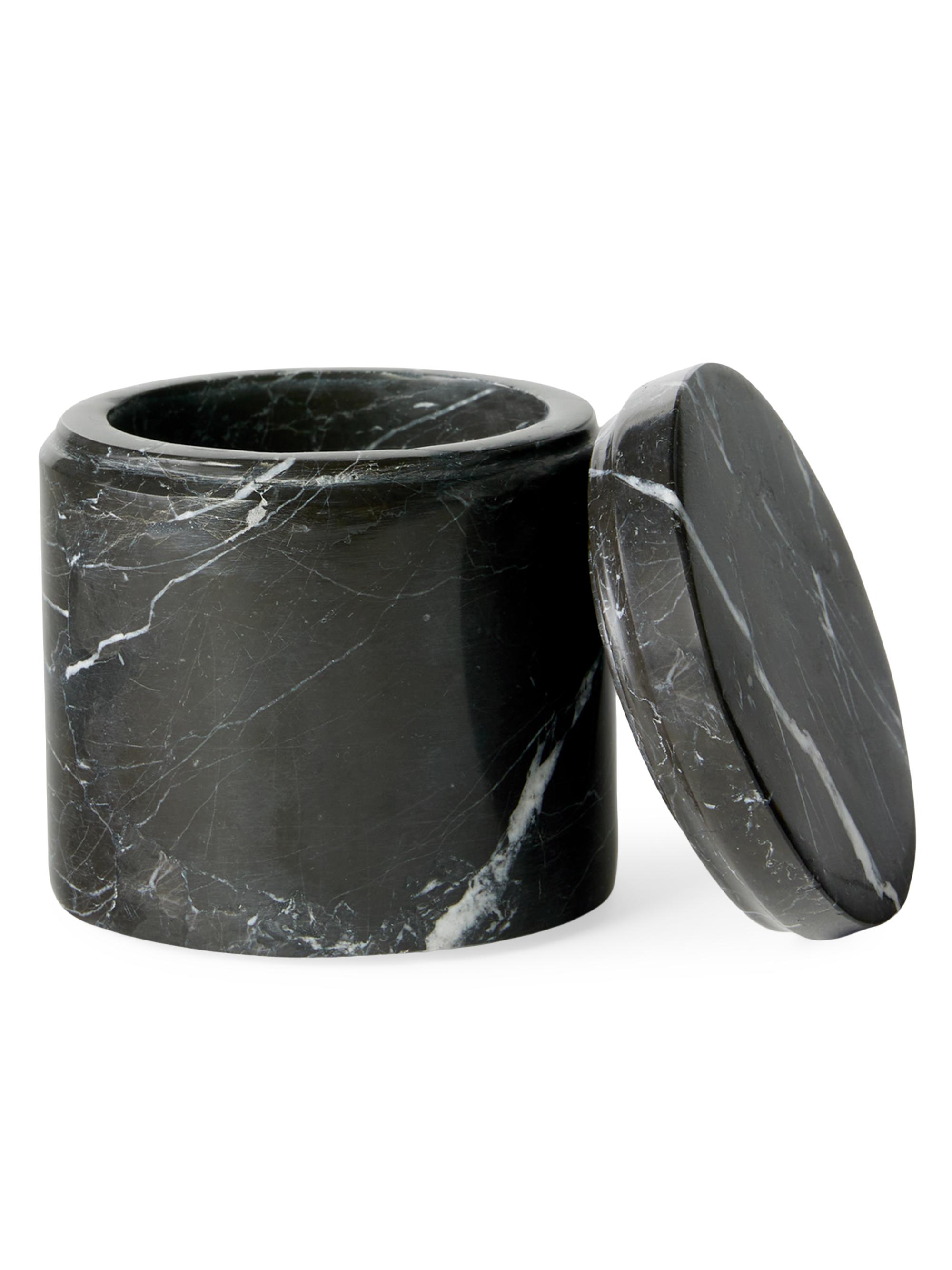 Sferra Marquina Marble Storage Jar - Black