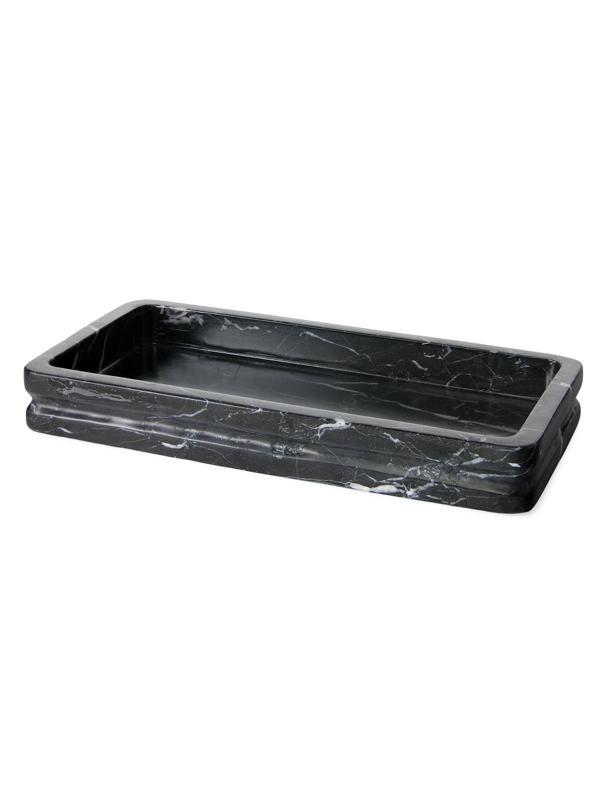 Sferra Marquina Marble Storage Tray - Black