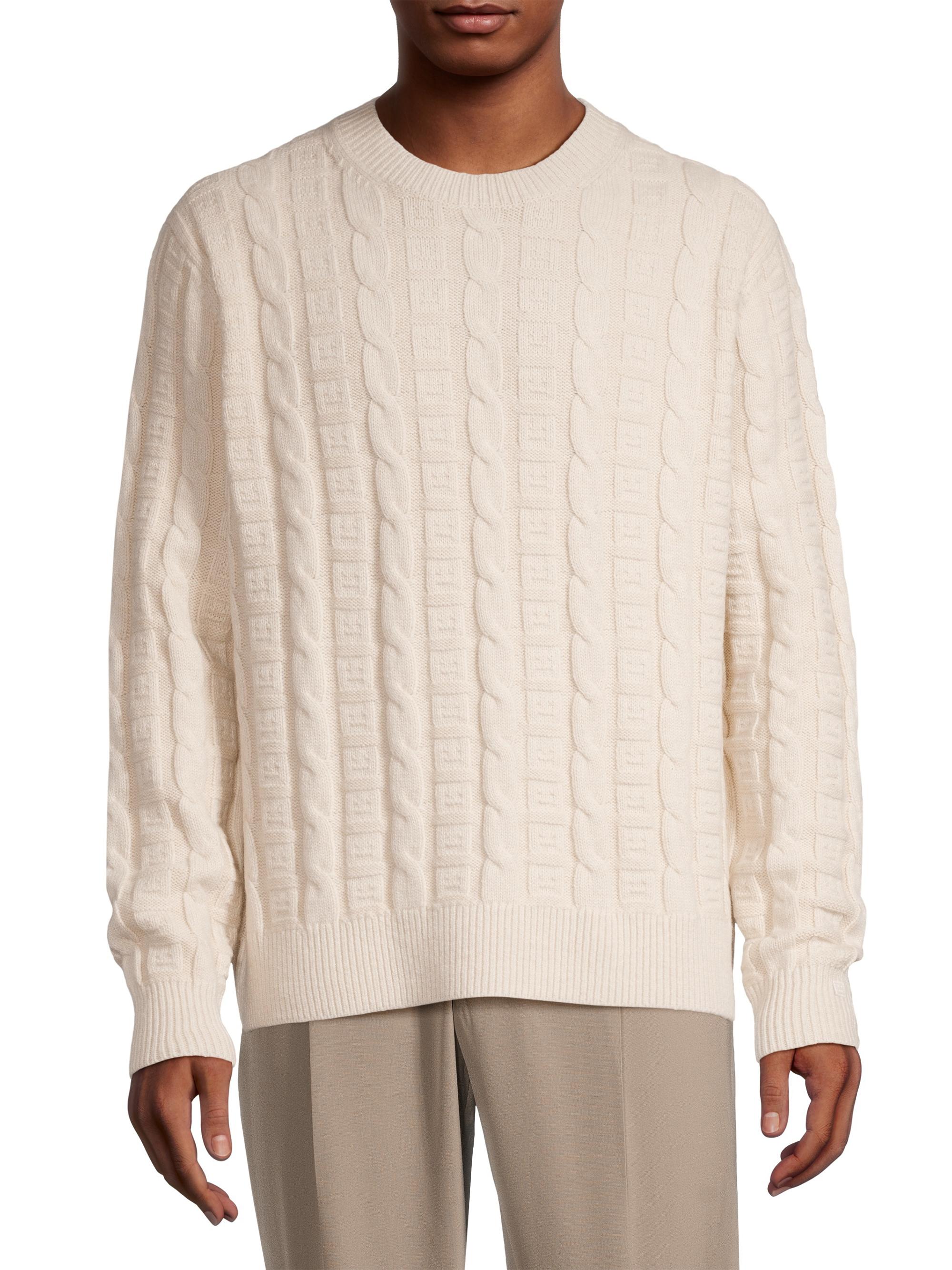 Shop Acne Studios Kelvir Face Cable-Knit Sweater | Saks Fifth Avenue