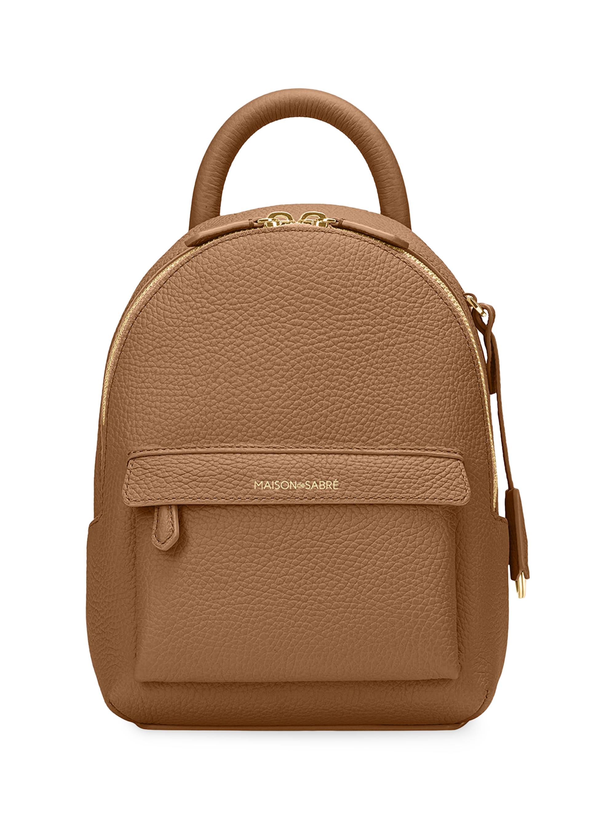 Maison de Sabre Women's Leather Mini Backpack - Black