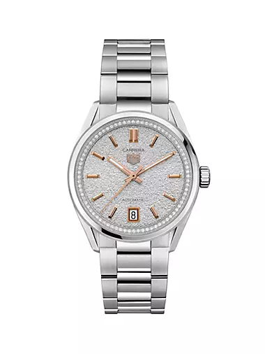 Carrera Stainless Steel & 0.28 TCW Diamond Bracelet Watch/36MM