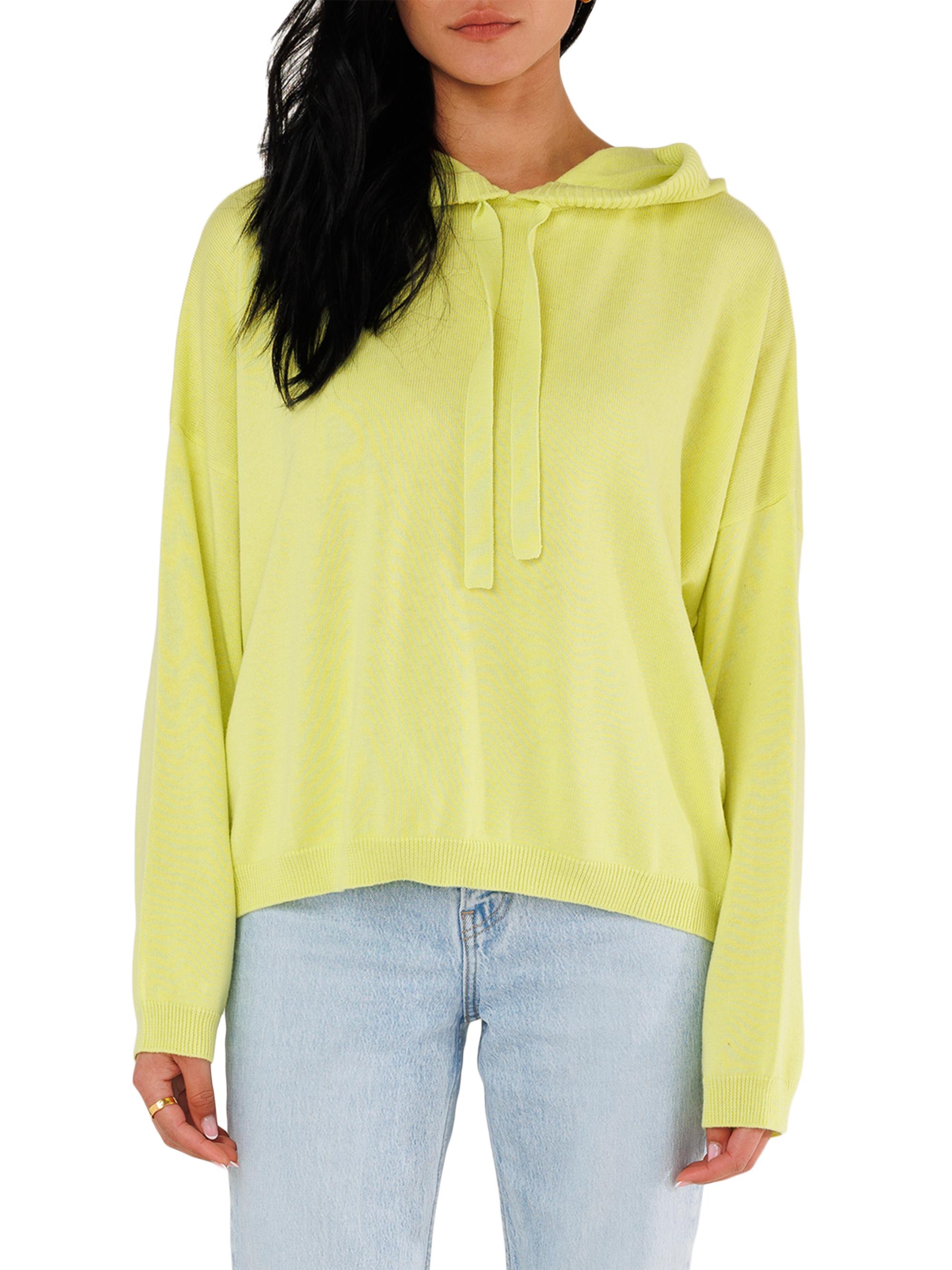 Crush Cashmere Women's Ashley Cotton-Blend Hoodie - Limoncello