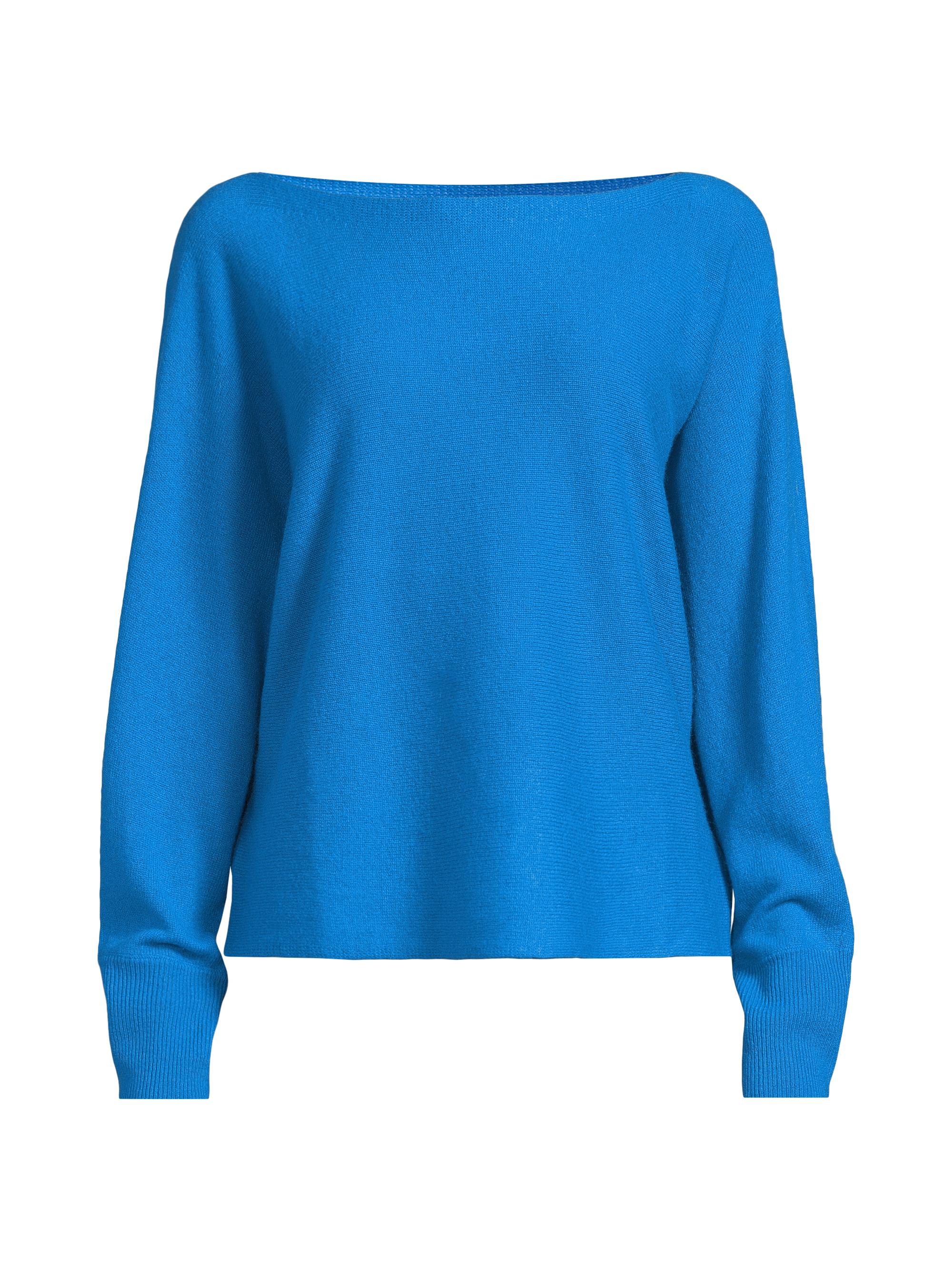 Crush Cashmere Women's Yangon Cashmere Boatneck Sweater - Sky