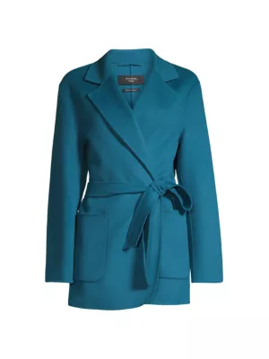 Shop Weekend Max Mara Ellisse Wool-Blend Belted Coat | Saks Fifth Avenue