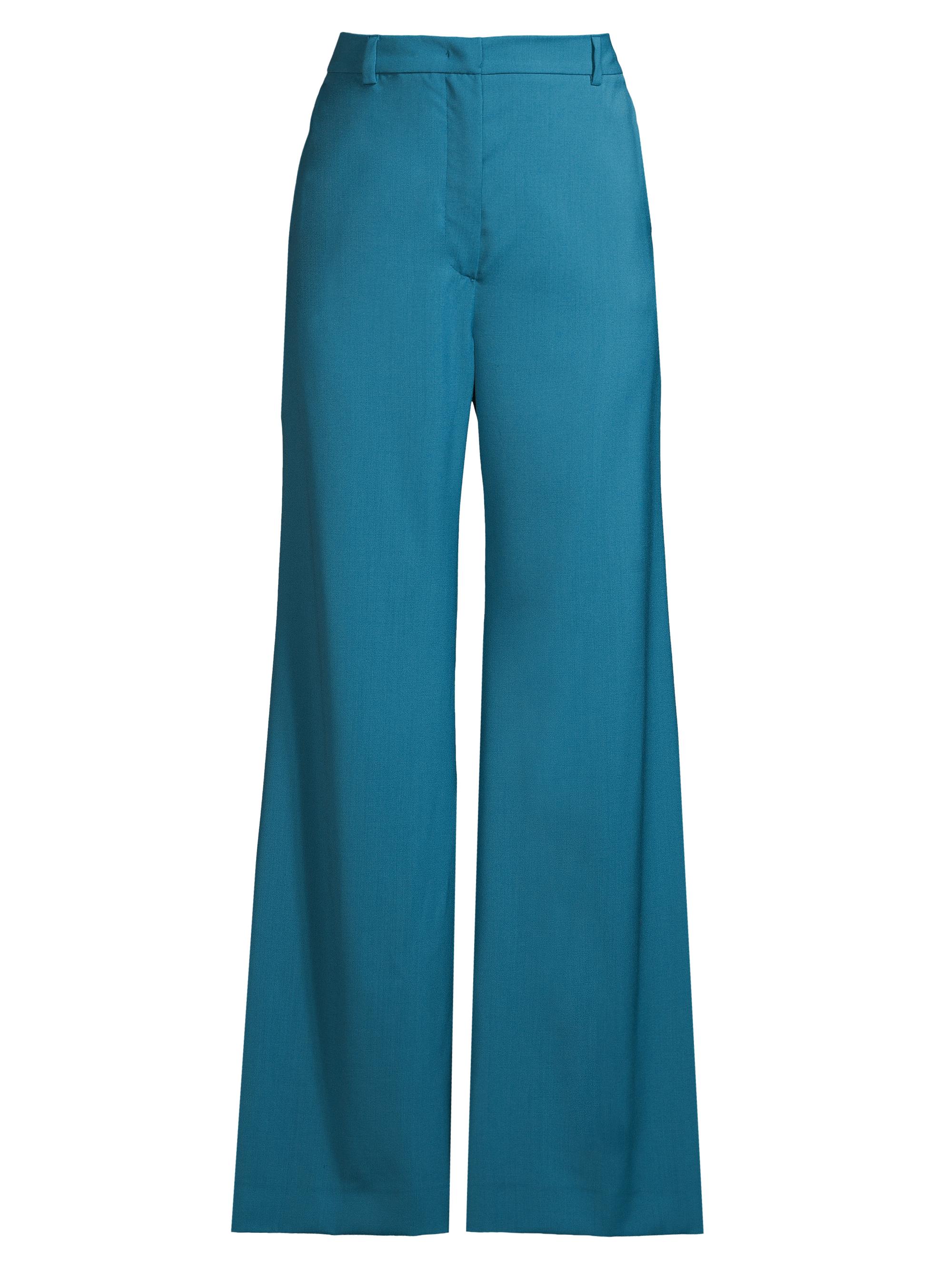 Weekend Max Mara Women's Sonale Wool Wide-Leg Trousers - Blue