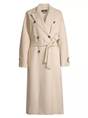 Shop Weekend Max Mara Affetto Wool-Blend Trench Coat | Saks Fifth Avenue