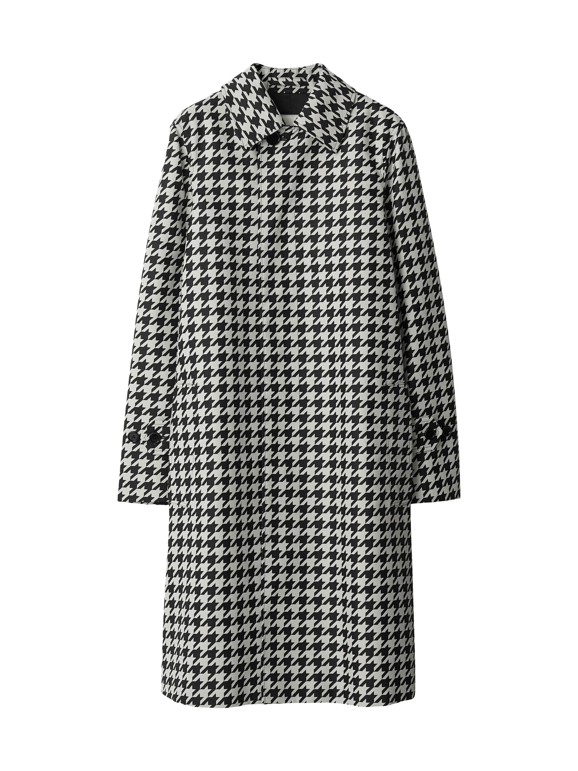 Burberry Women's Houndstooth Overcoat - Black Check