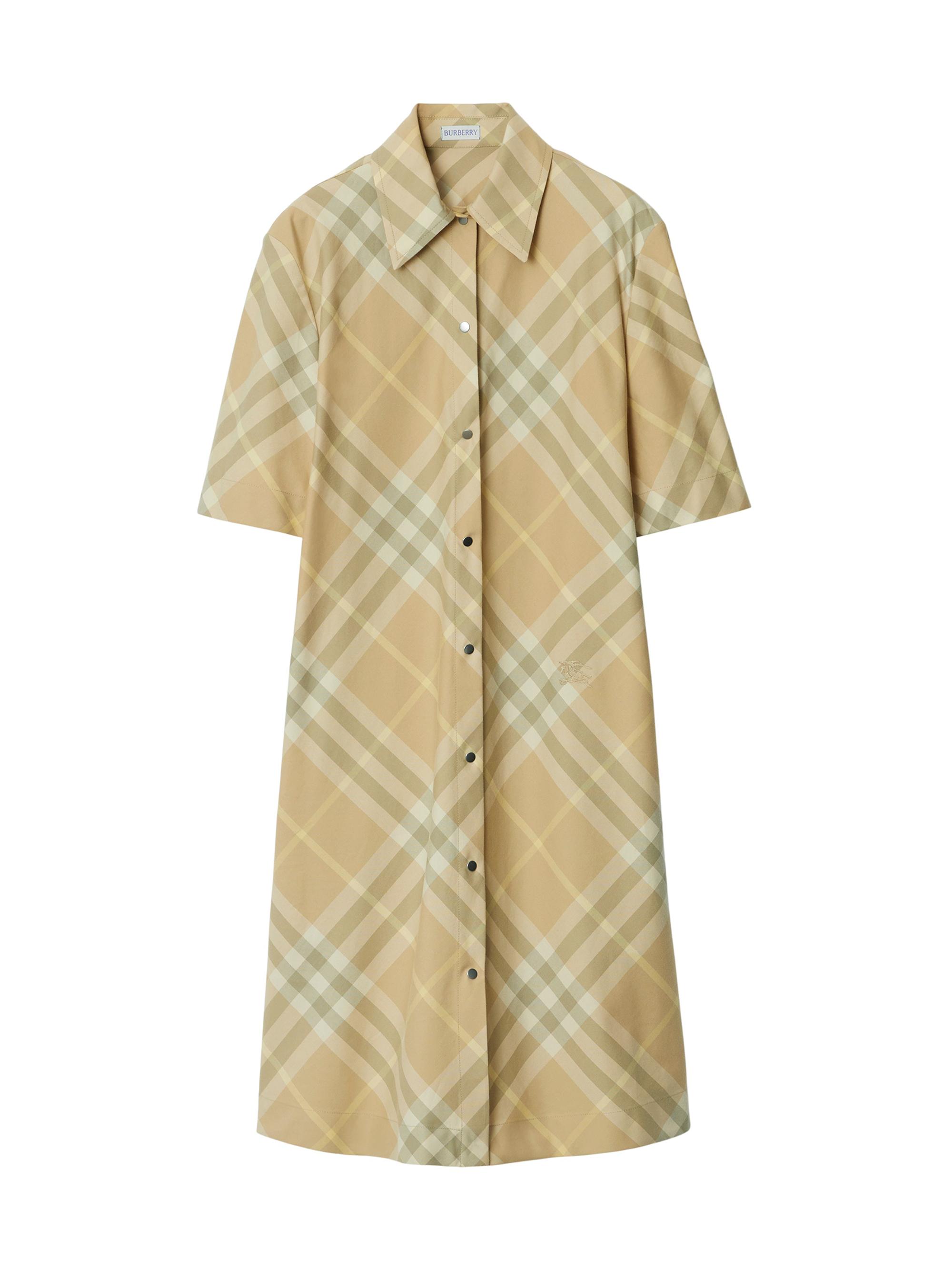 Burberry Women's Cie Cotton Check Dress - Flax Check