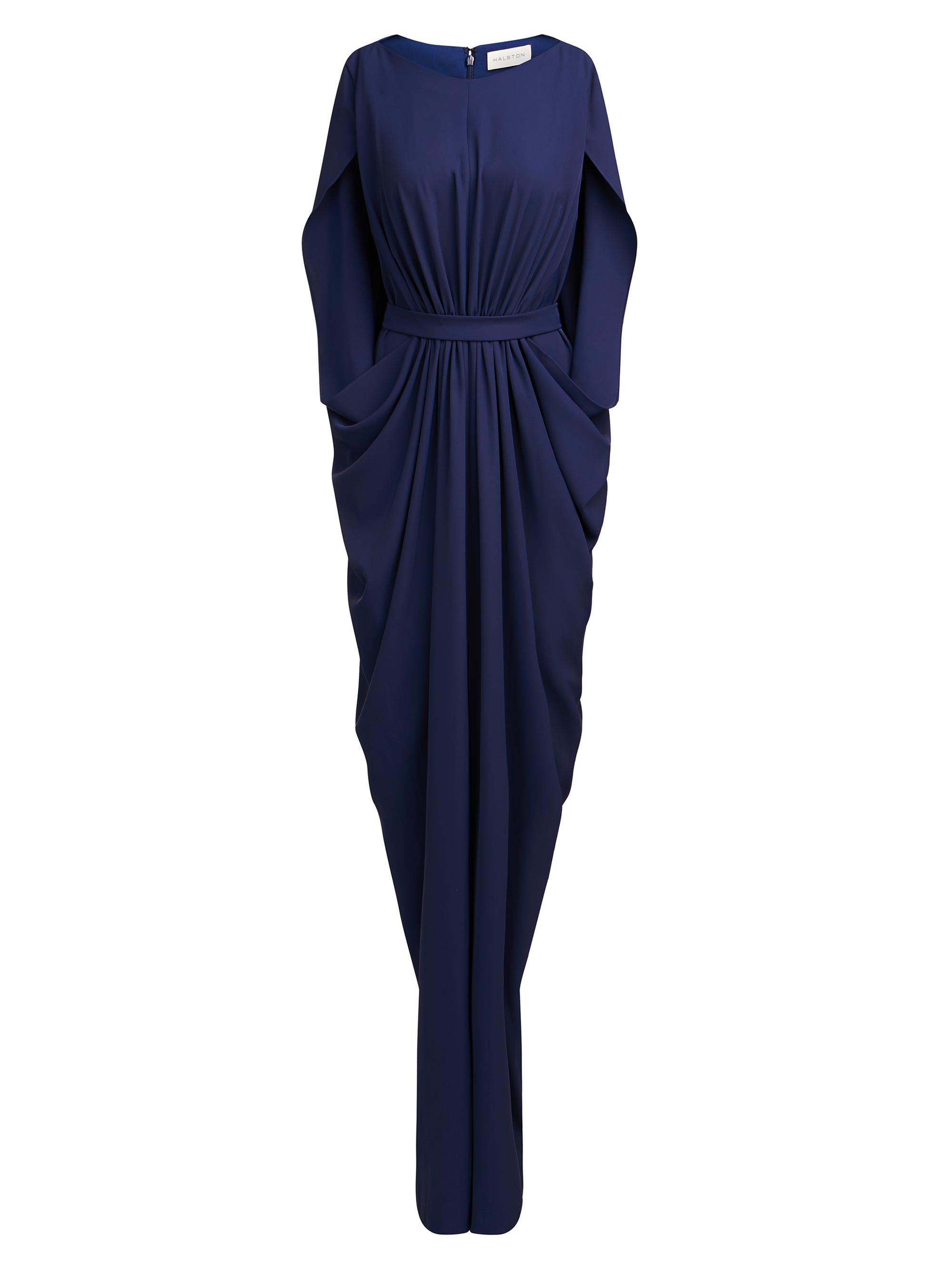 Halston Women's Starla Capelet Gown - Navy